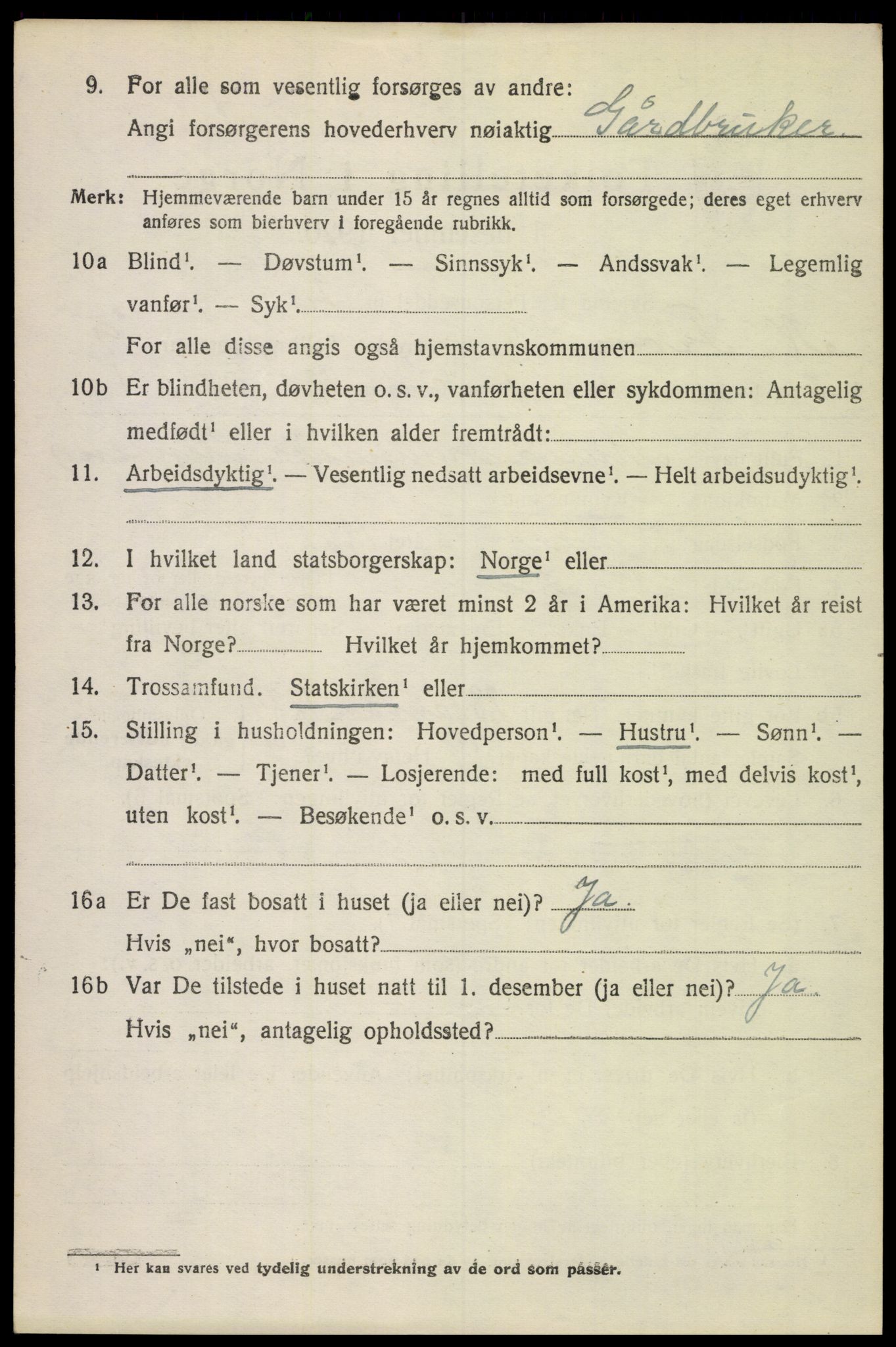 SAH, 1920 census for Nord-Fron, 1920, p. 7477