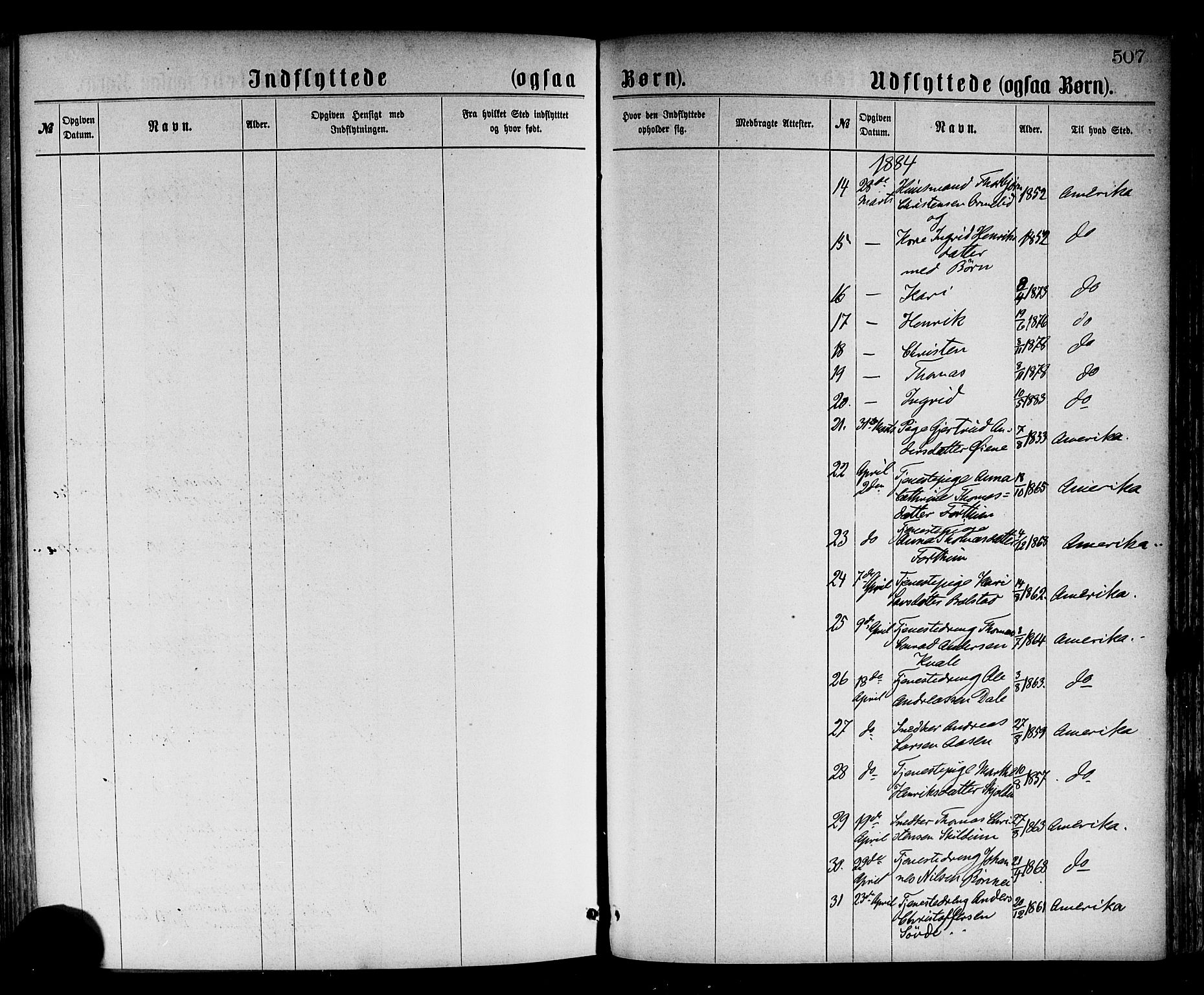 Luster sokneprestembete, AV/SAB-A-81101/H/Haa/Haaa/L0010: Parish register (official) no. A 10, 1871-1886, p. 507