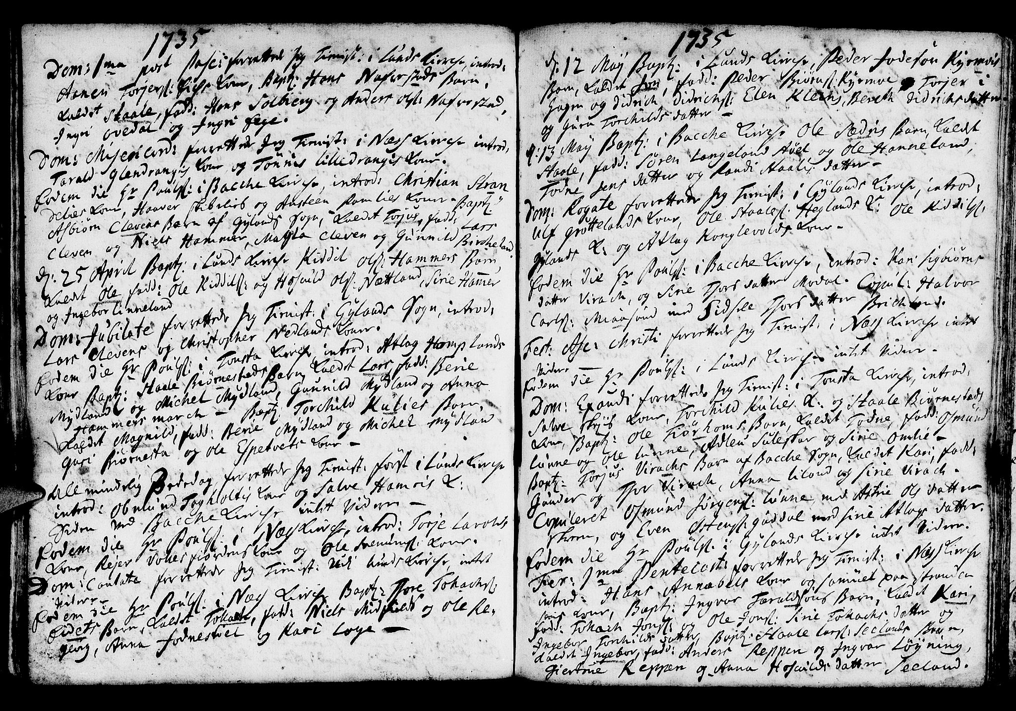 Lund sokneprestkontor, AV/SAST-A-101809/S06/L0001: Parish register (official) no. A 1, 1724-1737