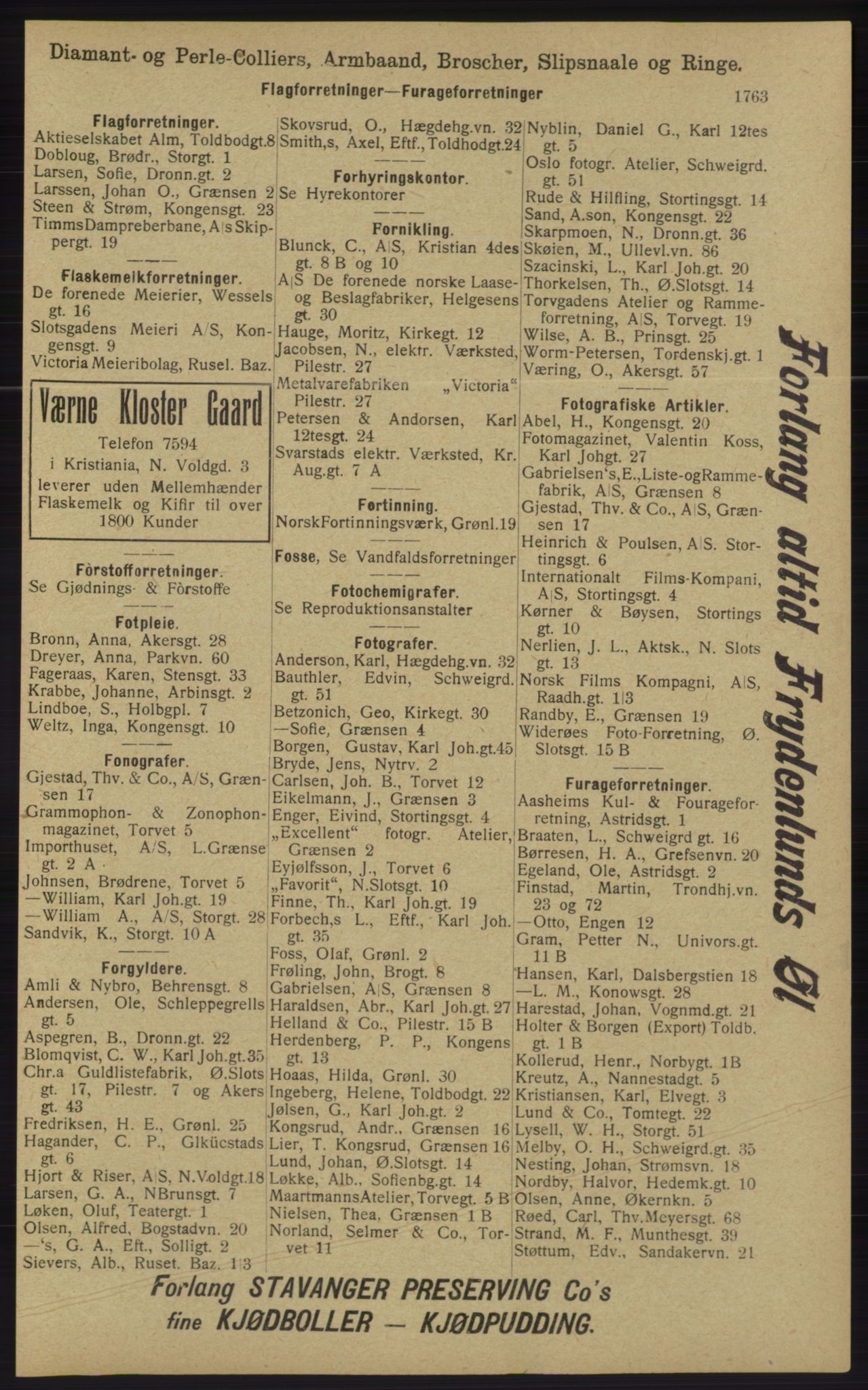 Kristiania/Oslo adressebok, PUBL/-, 1913, p. 1719