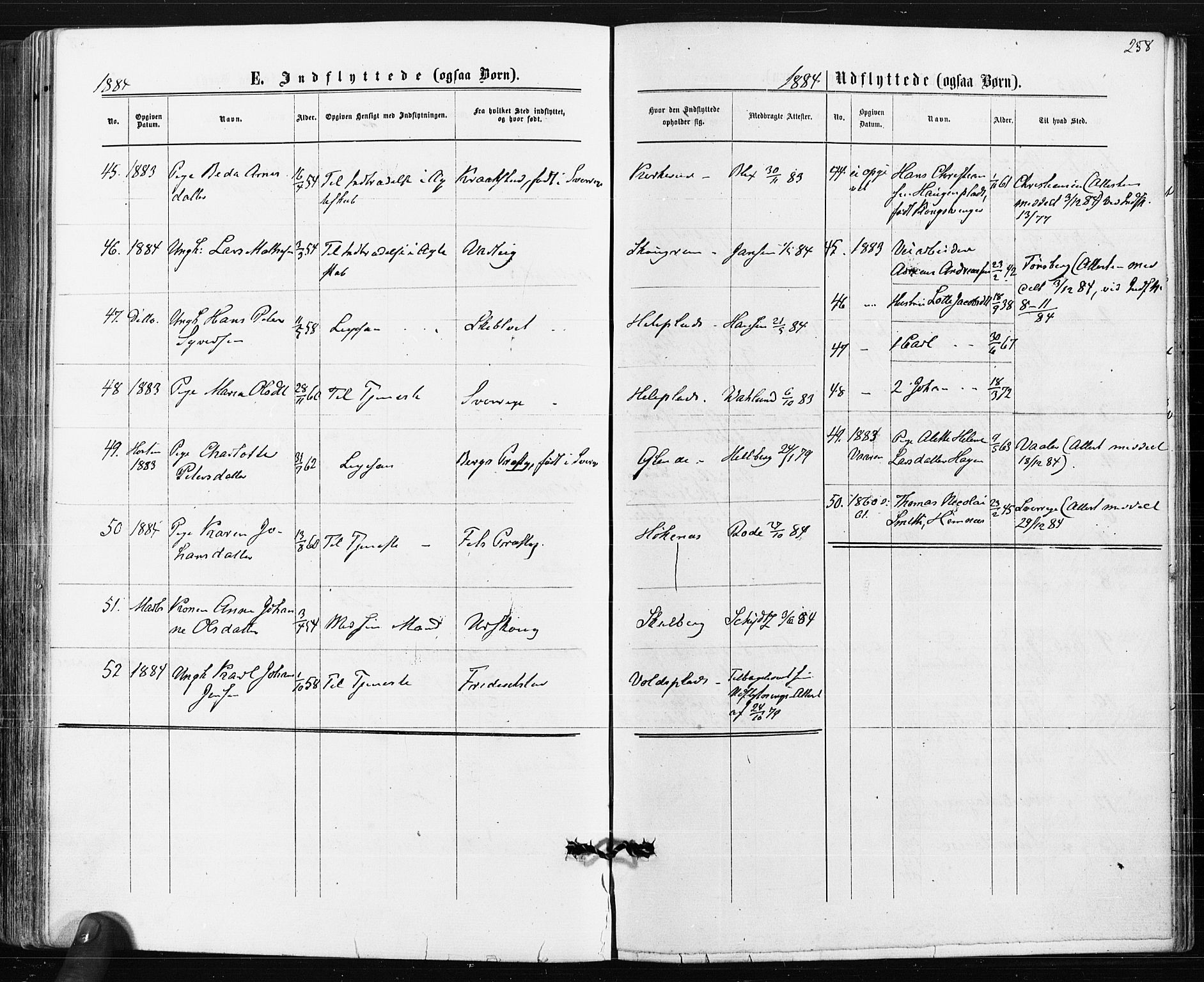 Spydeberg prestekontor Kirkebøker, AV/SAO-A-10924/F/Fa/L0007: Parish register (official) no. I 7, 1875-1885, p. 258