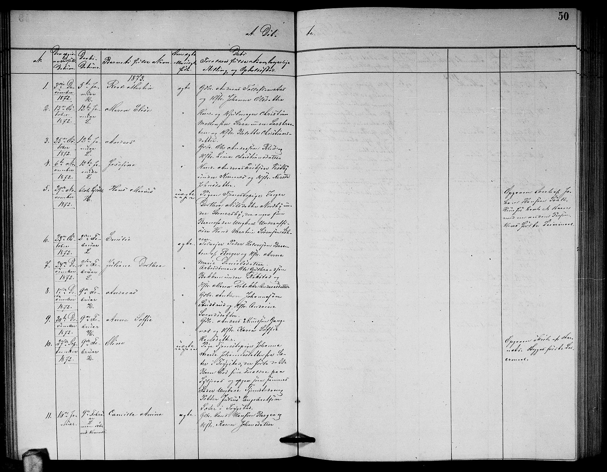 Høland prestekontor Kirkebøker, AV/SAO-A-10346a/G/Ga/L0006: Parish register (copy) no. I 6, 1869-1879, p. 50