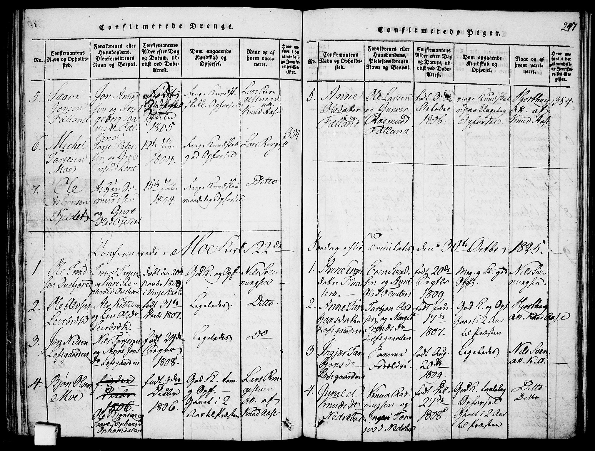 Mo kirkebøker, SAKO/A-286/F/Fa/L0004: Parish register (official) no. I 4, 1814-1844, p. 247