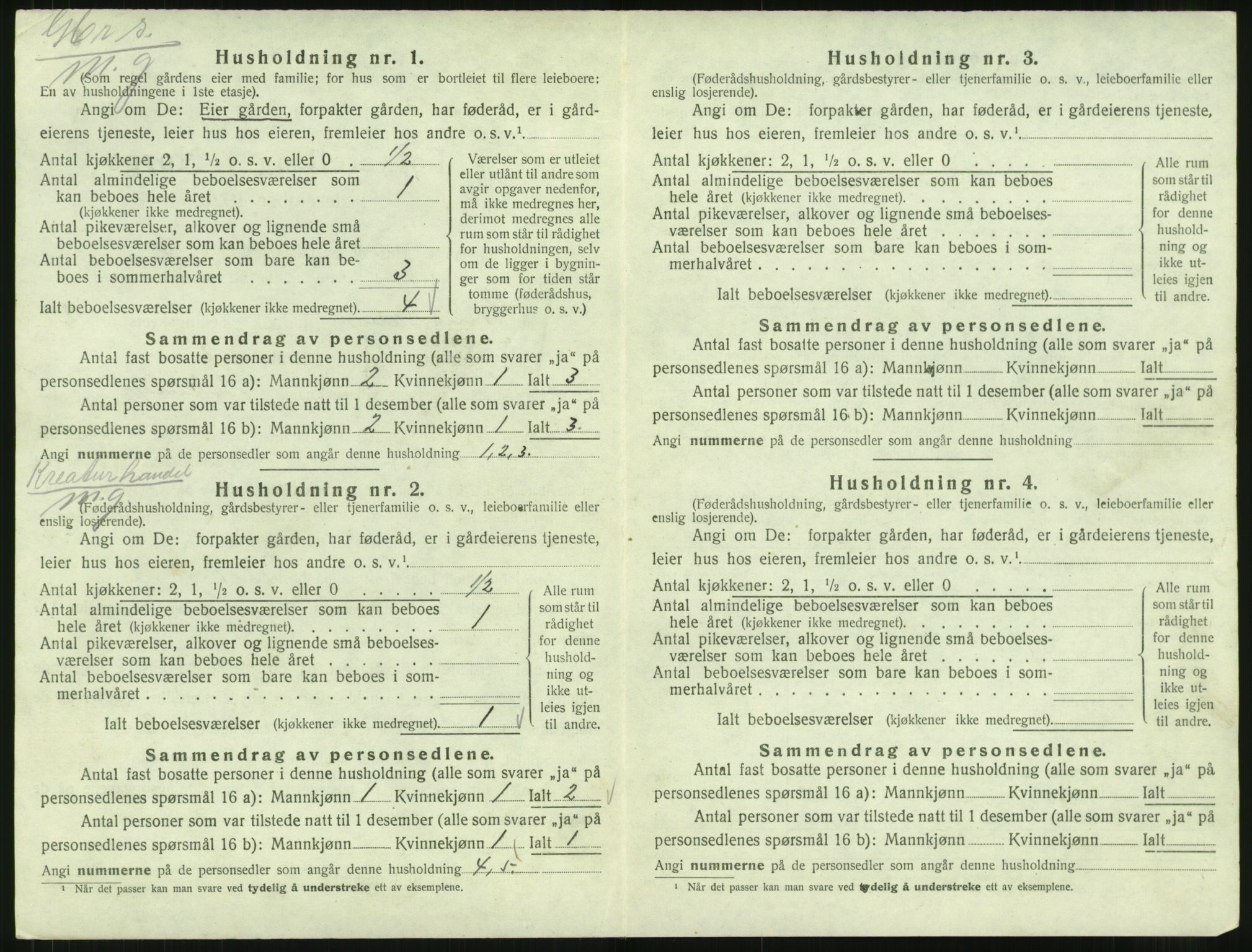 SAT, 1920 census for Stemshaug, 1920, p. 93