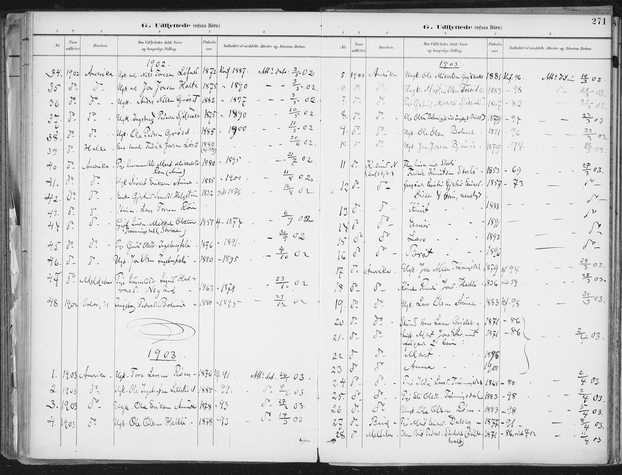 Ministerialprotokoller, klokkerbøker og fødselsregistre - Møre og Romsdal, SAT/A-1454/598/L1072: Parish register (official) no. 598A06, 1896-1910, p. 271