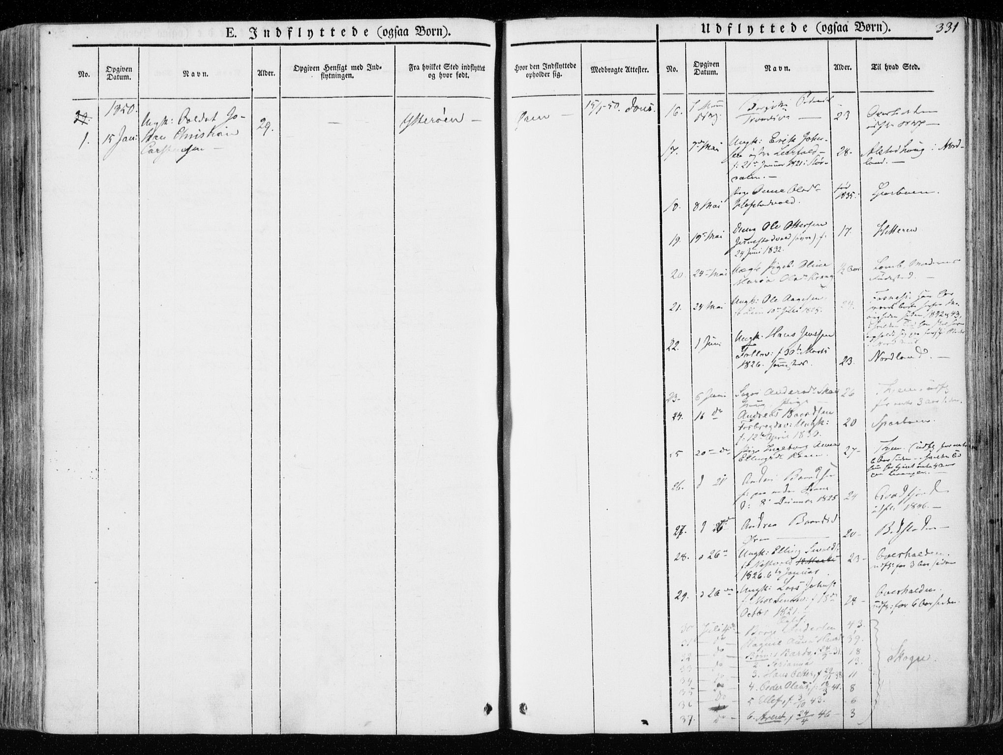 Ministerialprotokoller, klokkerbøker og fødselsregistre - Nord-Trøndelag, SAT/A-1458/723/L0239: Parish register (official) no. 723A08, 1841-1851, p. 331