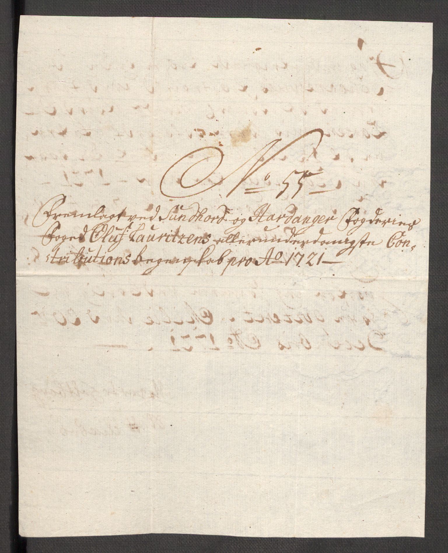 Rentekammeret inntil 1814, Reviderte regnskaper, Fogderegnskap, AV/RA-EA-4092/R48/L3000: Fogderegnskap Sunnhordland og Hardanger, 1721, p. 326