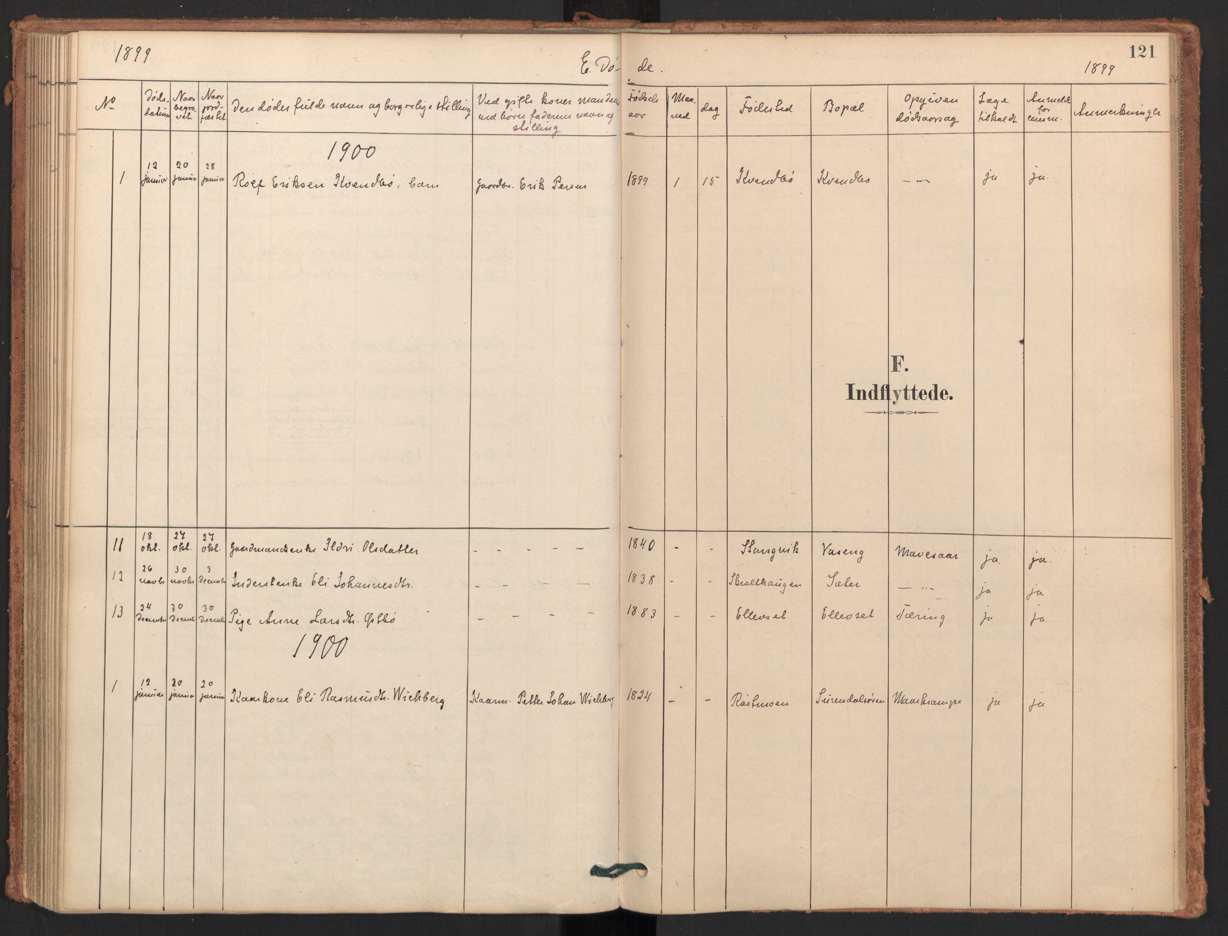 Ministerialprotokoller, klokkerbøker og fødselsregistre - Møre og Romsdal, SAT/A-1454/596/L1056: Parish register (official) no. 596A01, 1885-1900, p. 121