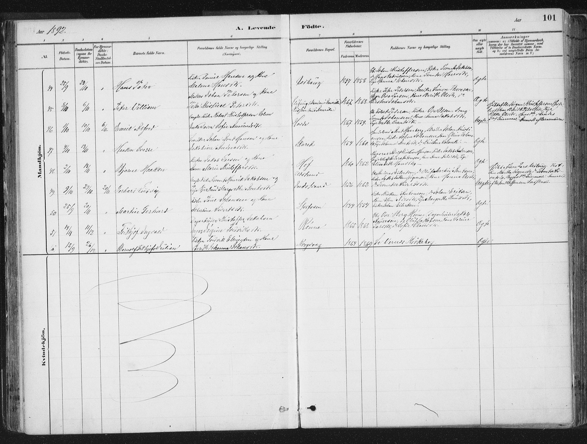 Ministerialprotokoller, klokkerbøker og fødselsregistre - Sør-Trøndelag, SAT/A-1456/659/L0739: Parish register (official) no. 659A09, 1879-1893, p. 101