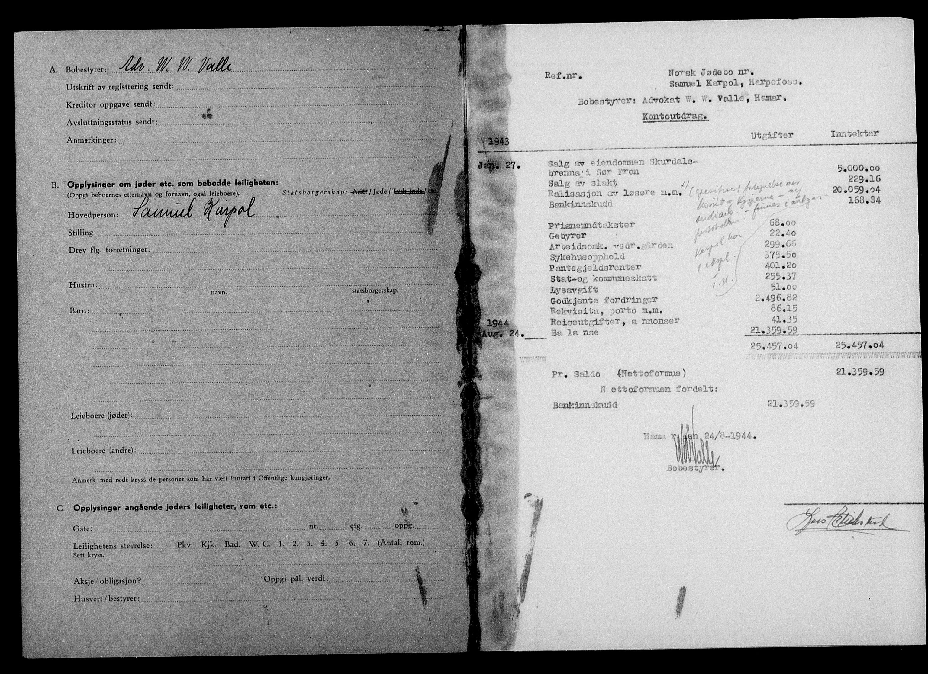 Justisdepartementet, Tilbakeføringskontoret for inndratte formuer, AV/RA-S-1564/H/Hc/Hcc/L0949: --, 1945-1947, p. 616