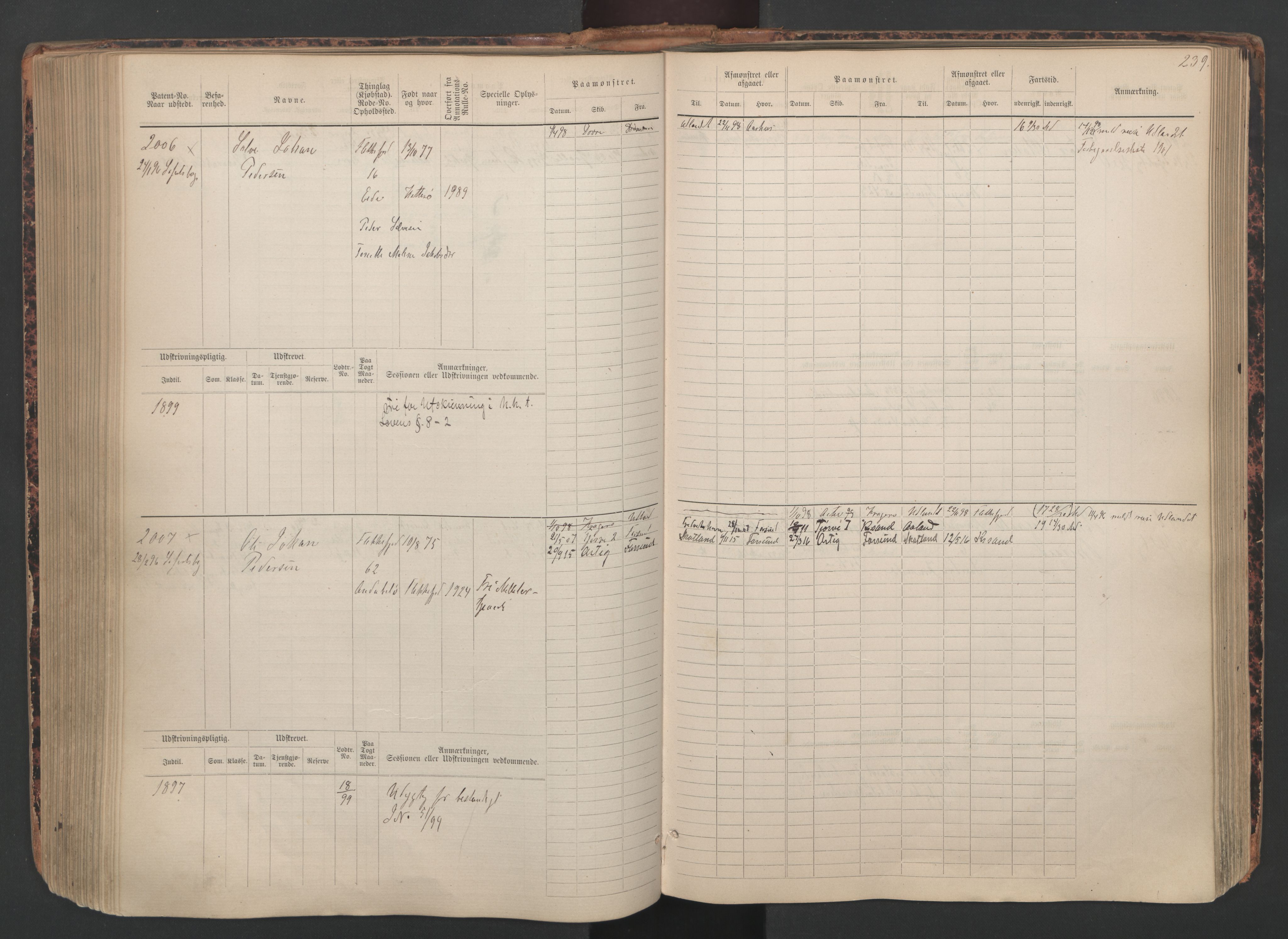 Flekkefjord mønstringskrets, SAK/2031-0018/F/Fb/L0010: Hovedrulle nr 1534-2329, Æ-7, 1884-1948, p. 241