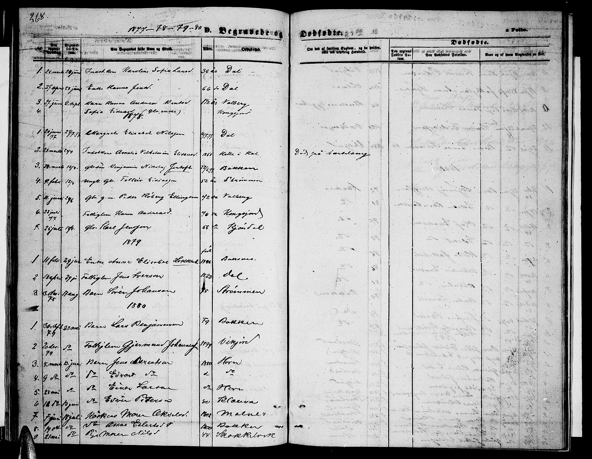 Ministerialprotokoller, klokkerbøker og fødselsregistre - Nordland, AV/SAT-A-1459/884/L1196: Parish register (copy) no. 884C02, 1860-1887, p. 268