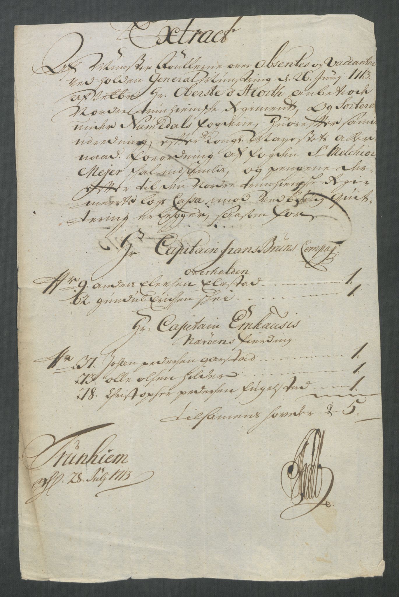 Rentekammeret inntil 1814, Reviderte regnskaper, Fogderegnskap, RA/EA-4092/R64/L4434: Fogderegnskap Namdal, 1713, p. 131