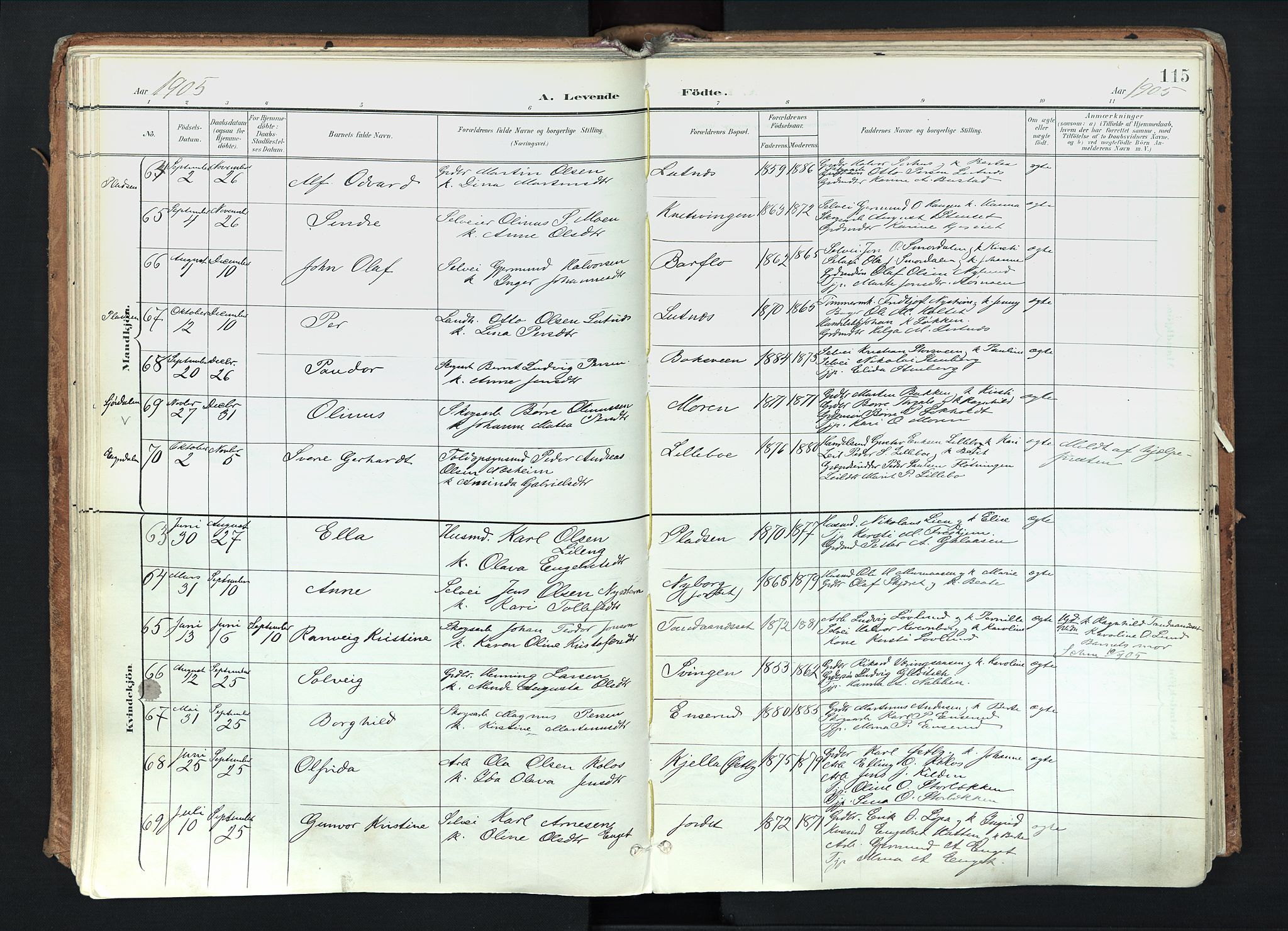 Trysil prestekontor, AV/SAH-PREST-046/H/Ha/Haa/L0012: Parish register (official) no. 12, 1898-1917, p. 115