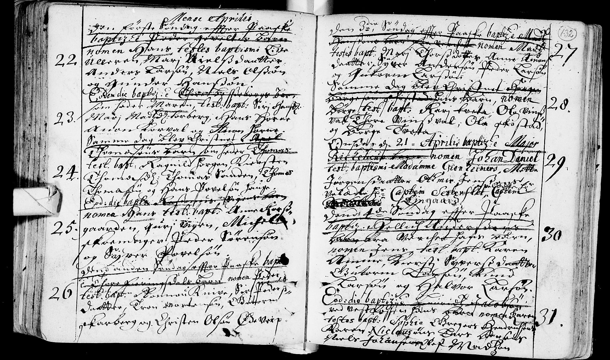 Eiker kirkebøker, SAKO/A-4/F/Fa/L0002: Parish register (official) no. I 2, 1705-1724, p. 132