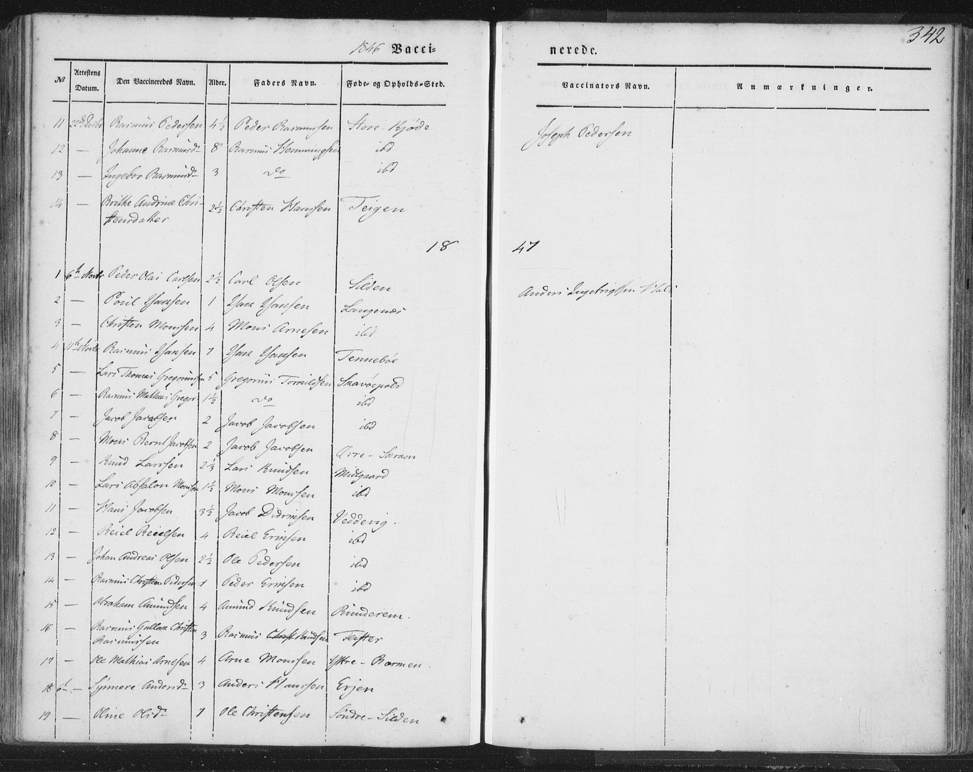 Selje sokneprestembete, AV/SAB-A-99938/H/Ha/Haa/Haaa: Parish register (official) no. A 10, 1844-1858, p. 342