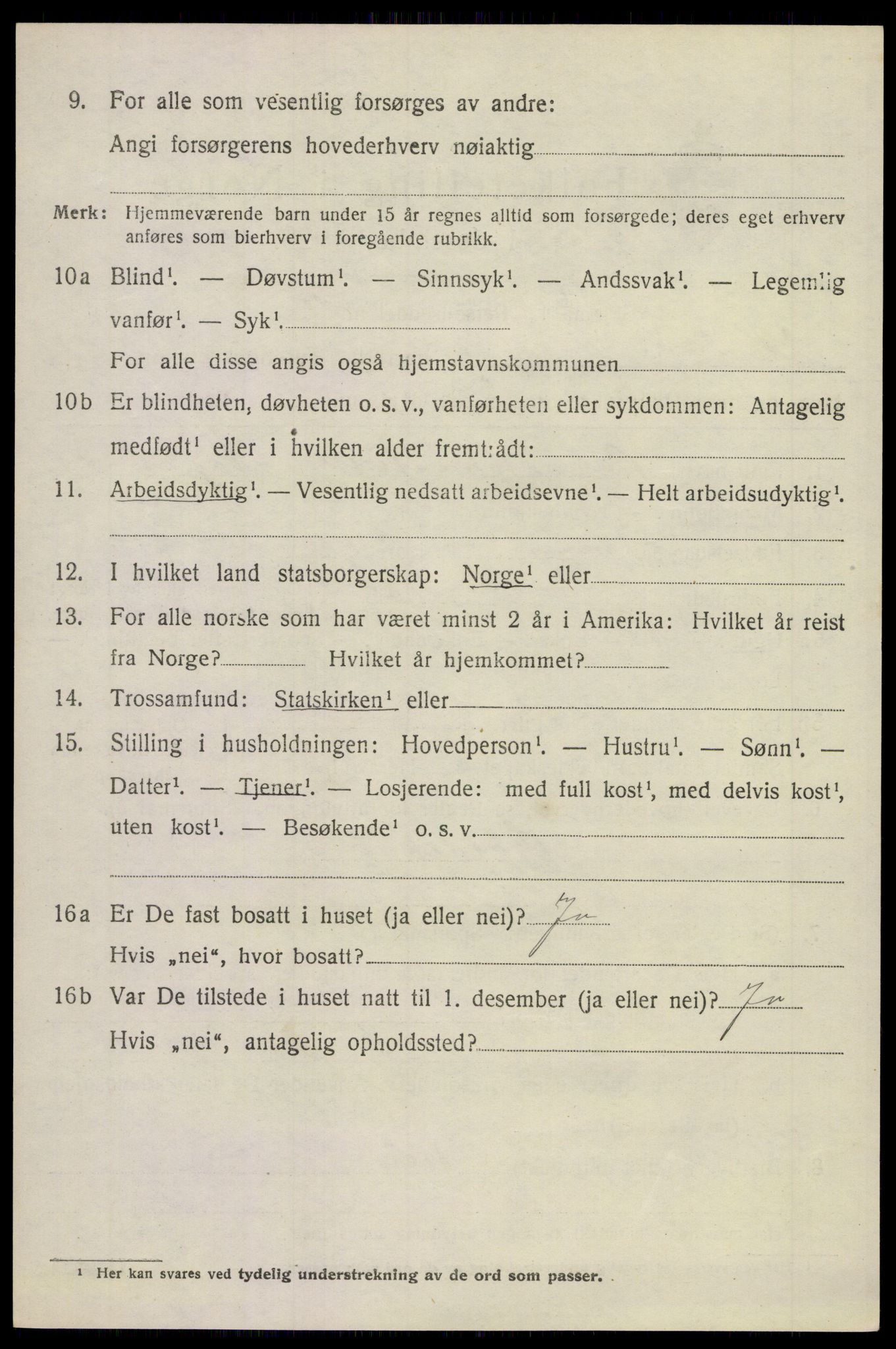 SAKO, 1920 census for Hof, 1920, p. 2732