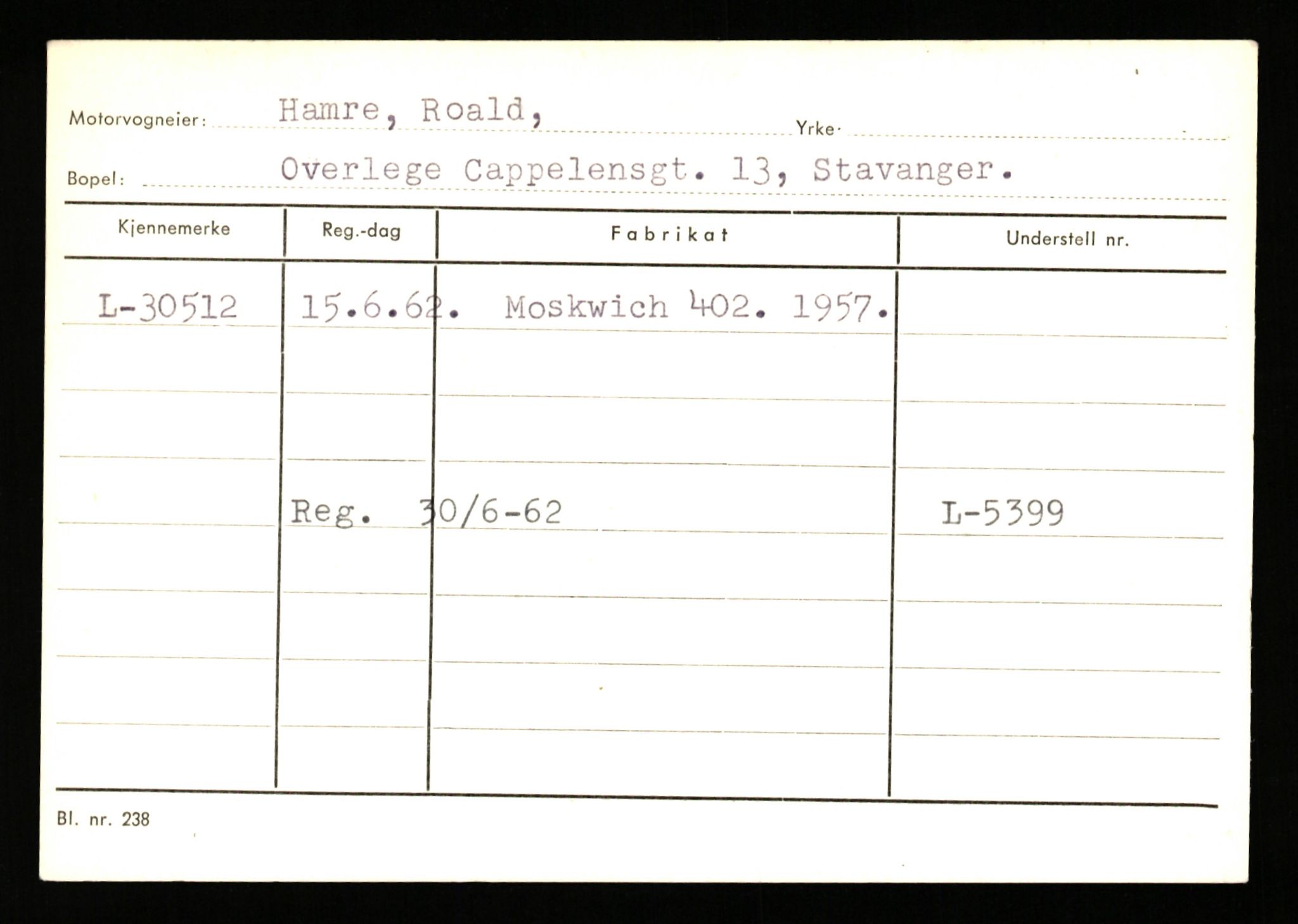 Stavanger trafikkstasjon, AV/SAST-A-101942/0/G/L0005: Registreringsnummer: 23000 - 34245, 1930-1971, p. 2321