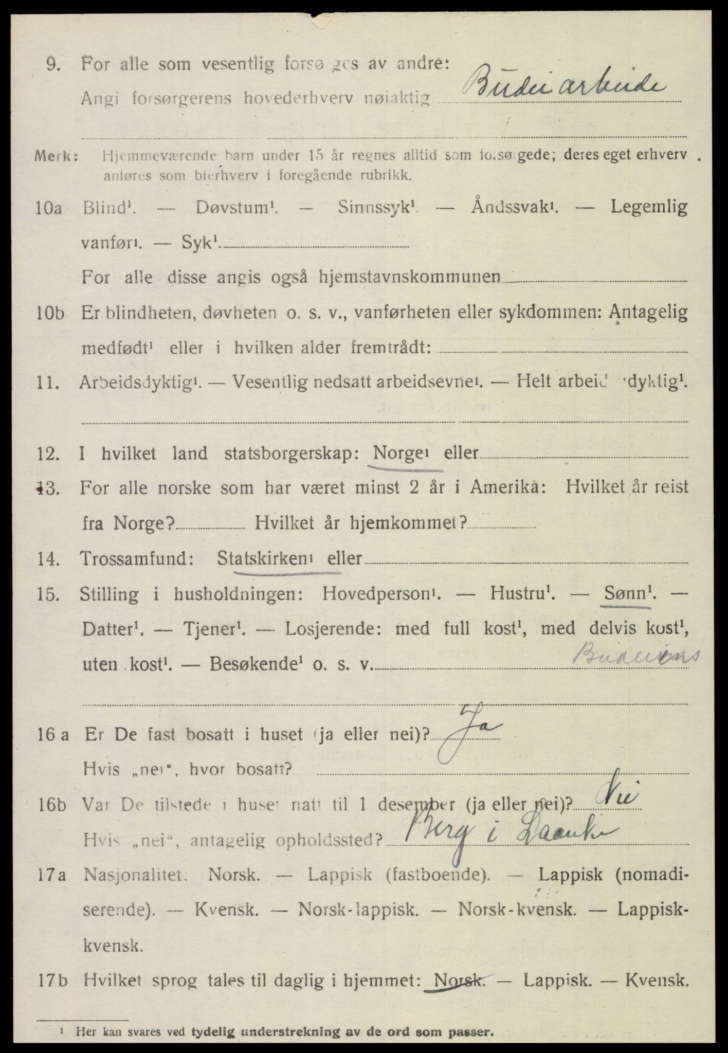 SAT, 1920 census for Lånke, 1920, p. 1767