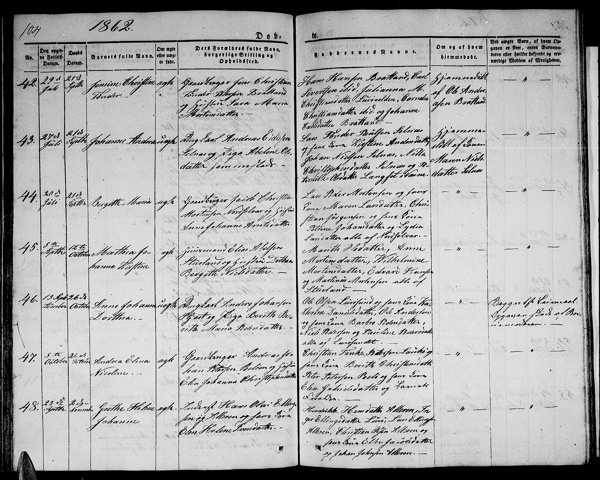 Ministerialprotokoller, klokkerbøker og fødselsregistre - Nordland, AV/SAT-A-1459/839/L0572: Parish register (copy) no. 839C02, 1841-1873, p. 104