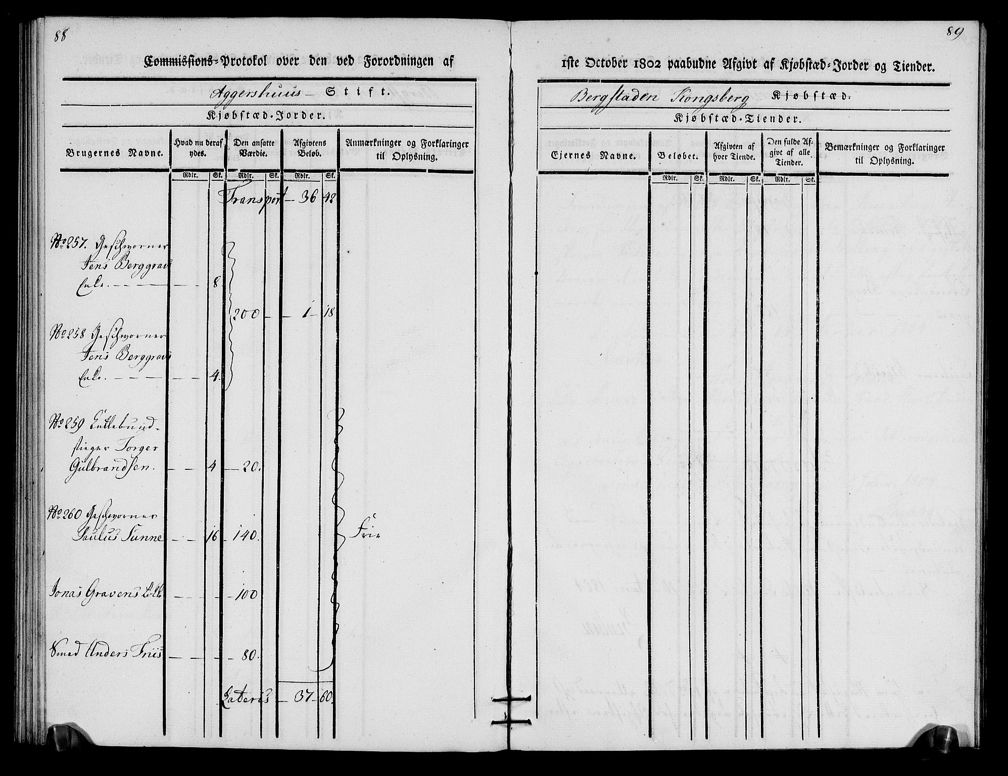 Rentekammeret inntil 1814, Realistisk ordnet avdeling, AV/RA-EA-4070/N/Ne/Nea/L0057b: Numedal og Sandsvær fogderi. Oppebørselsregister for Kongsberg bergstad, 1803-1804, p. 48