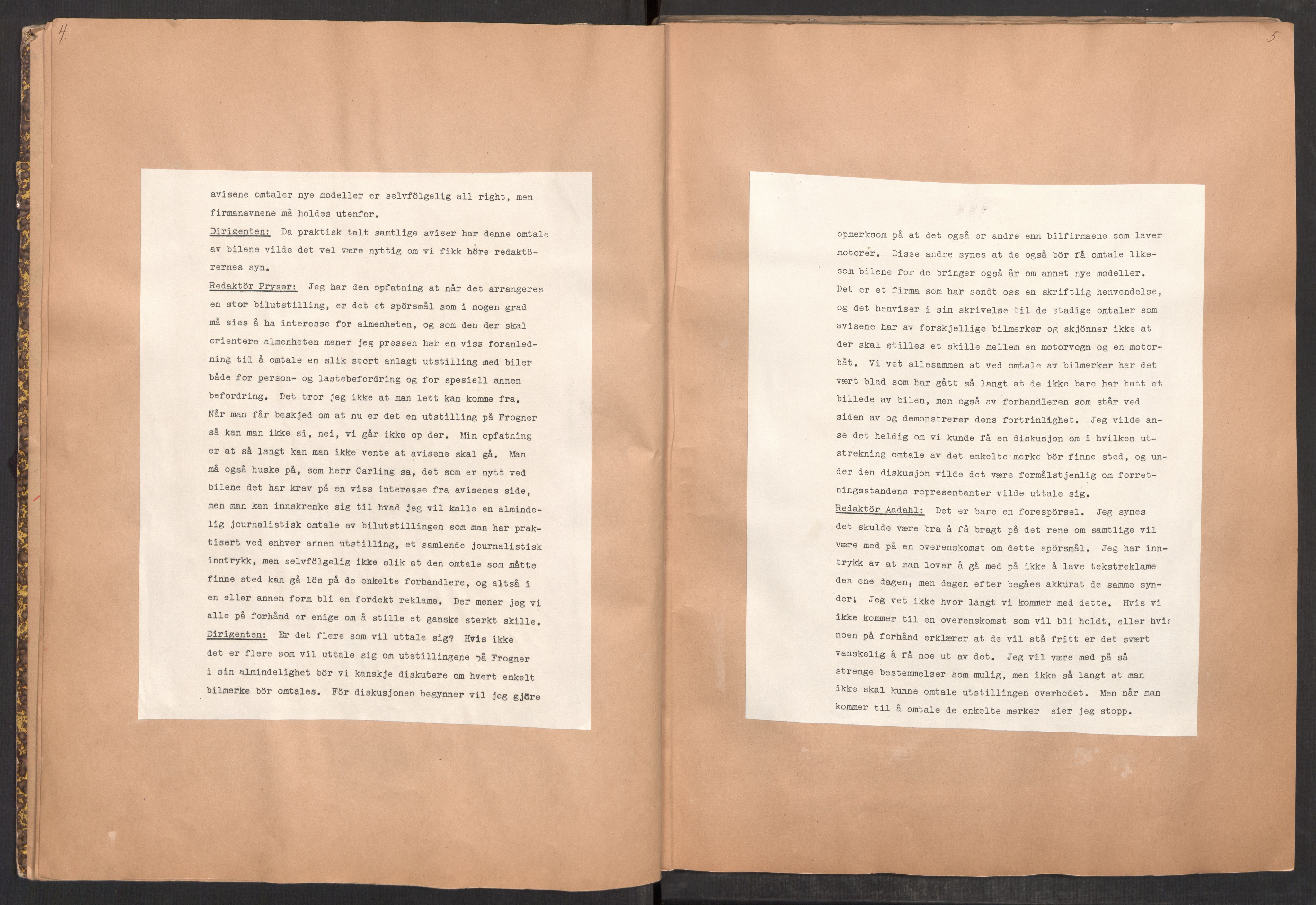 Tekstreklameutvalget, RA/PA-0854/A/Aa/L0003: Møtereferat, 1938-1955, p. 4-5