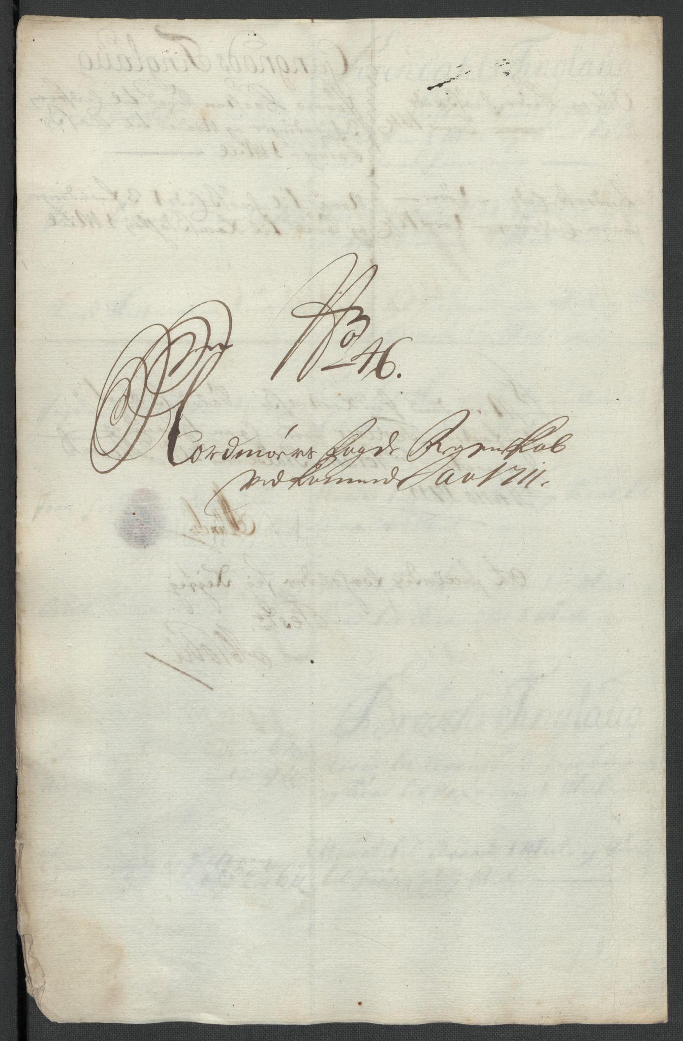 Rentekammeret inntil 1814, Reviderte regnskaper, Fogderegnskap, AV/RA-EA-4092/R56/L3745: Fogderegnskap Nordmøre, 1711, p. 361