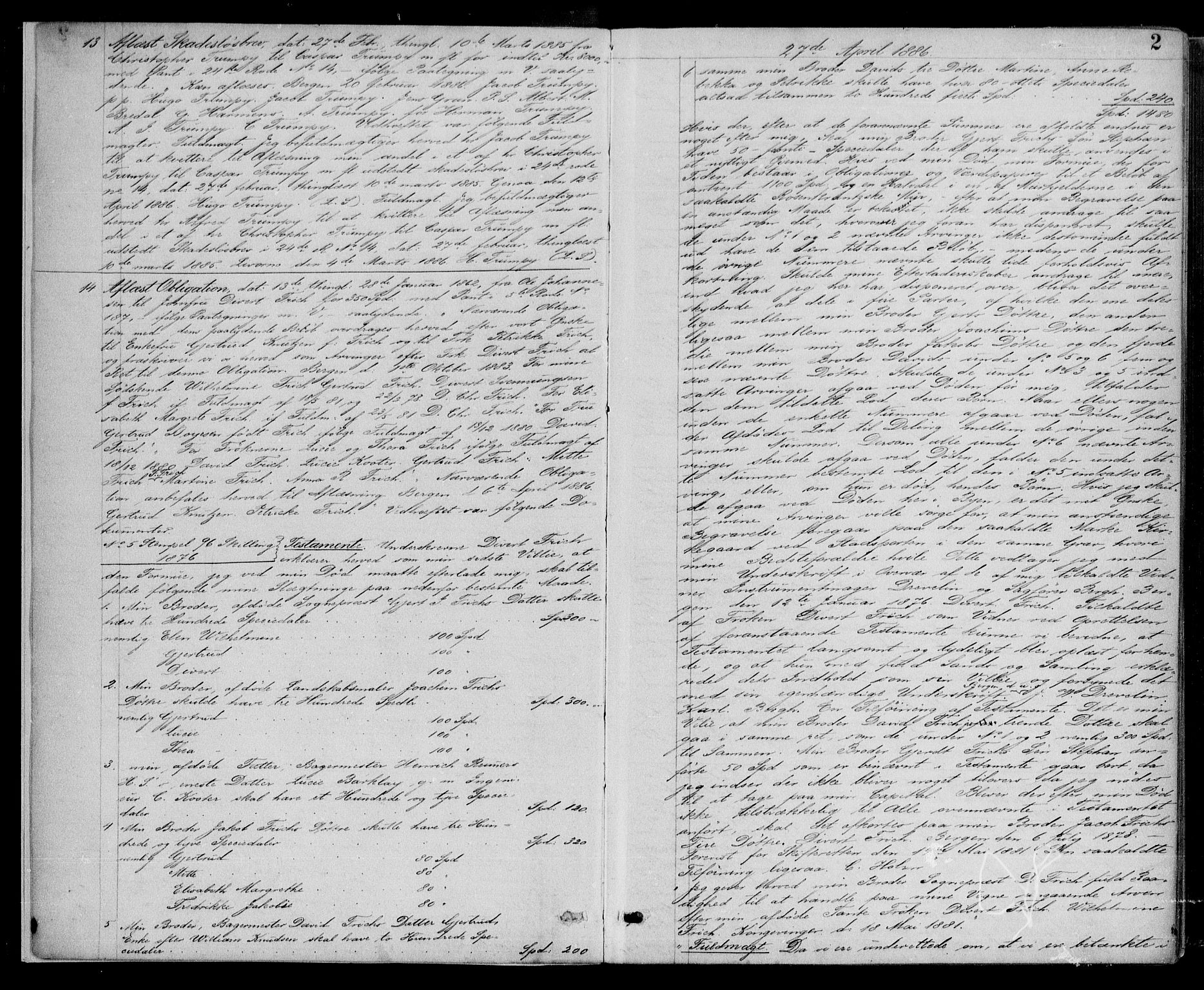 Byfogd og Byskriver i Bergen, SAB/A-3401/03/03Ba/L0051: Mortgage book no. II.B.a.51, 1886-1887, p. 2