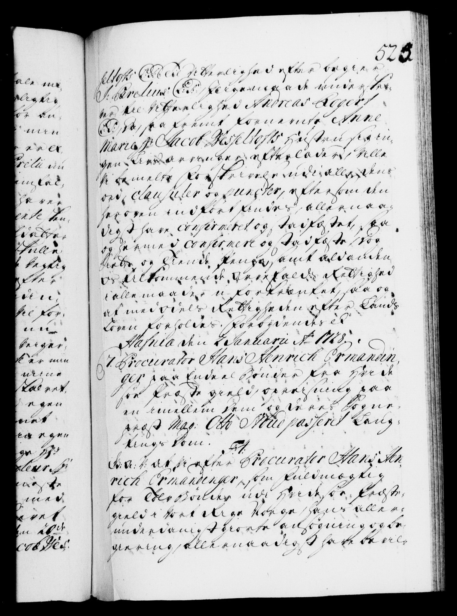 Danske Kanselli 1572-1799, AV/RA-EA-3023/F/Fc/Fca/Fcaa/L0025: Norske registre, 1726-1728, p. 525a