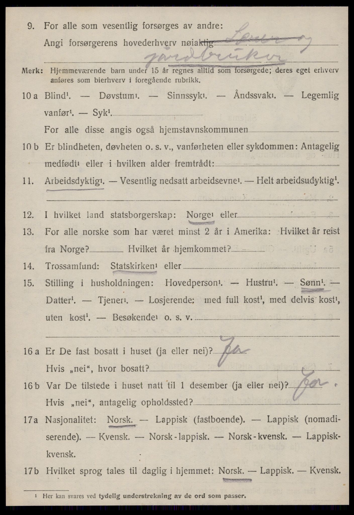 SAT, 1920 census for Ålen, 1920, p. 4657