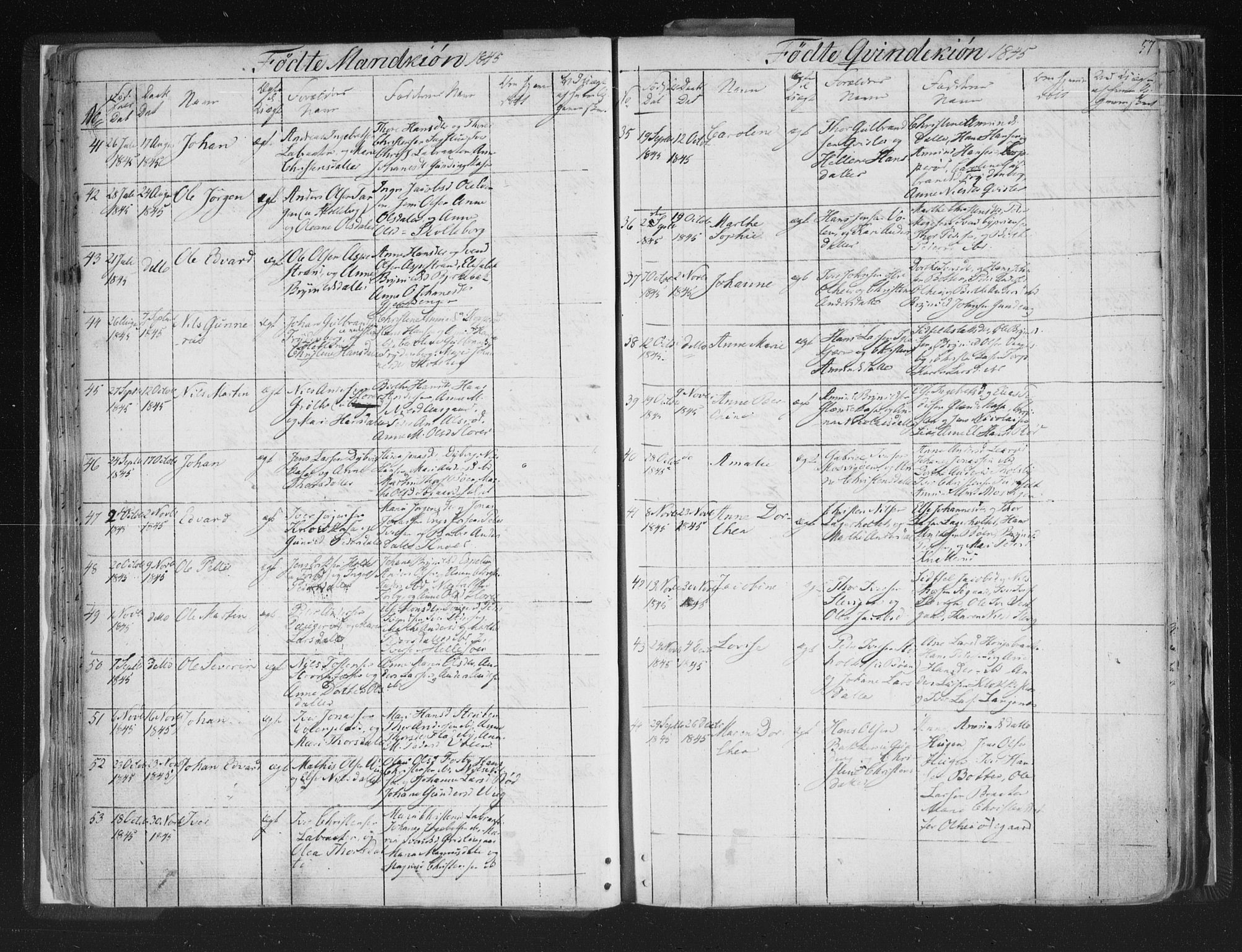 Aremark prestekontor Kirkebøker, SAO/A-10899/F/Fc/L0002: Parish register (official) no. III 2, 1834-1849, p. 57