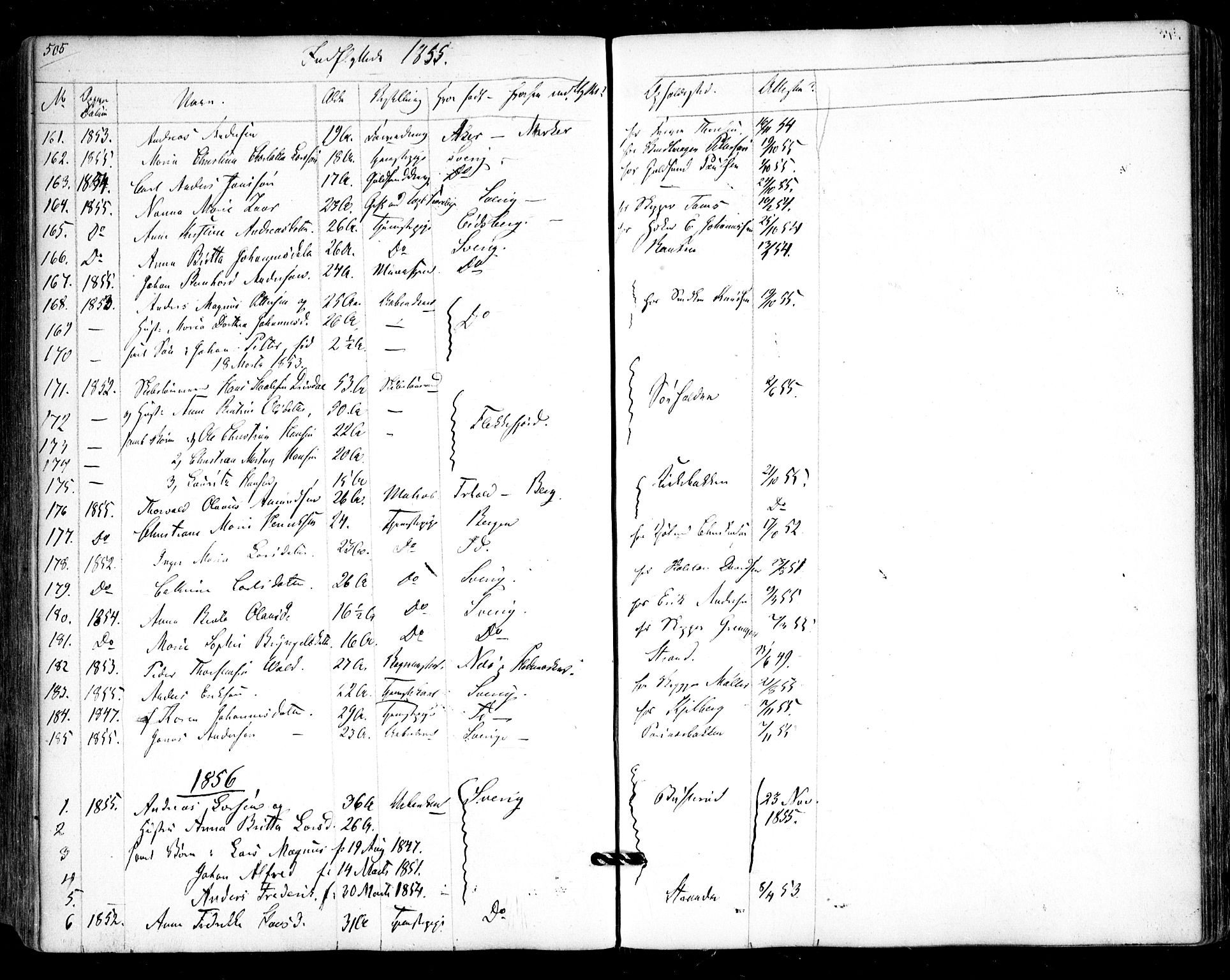 Halden prestekontor Kirkebøker, AV/SAO-A-10909/F/Fa/L0006: Parish register (official) no. I 6, 1845-1856, p. 505