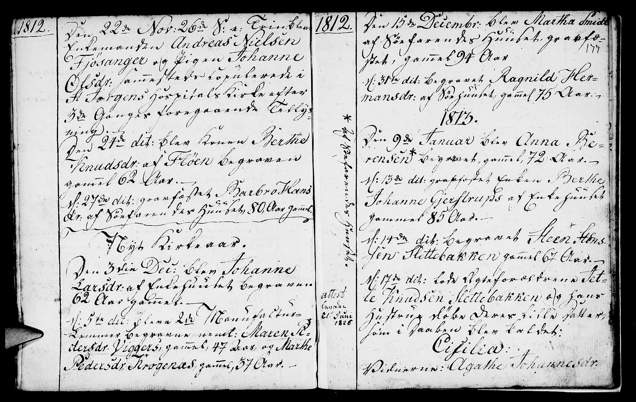 St. Jørgens hospital og Årstad sokneprestembete, SAB/A-99934: Parish register (official) no. A 2, 1766-1814, p. 177