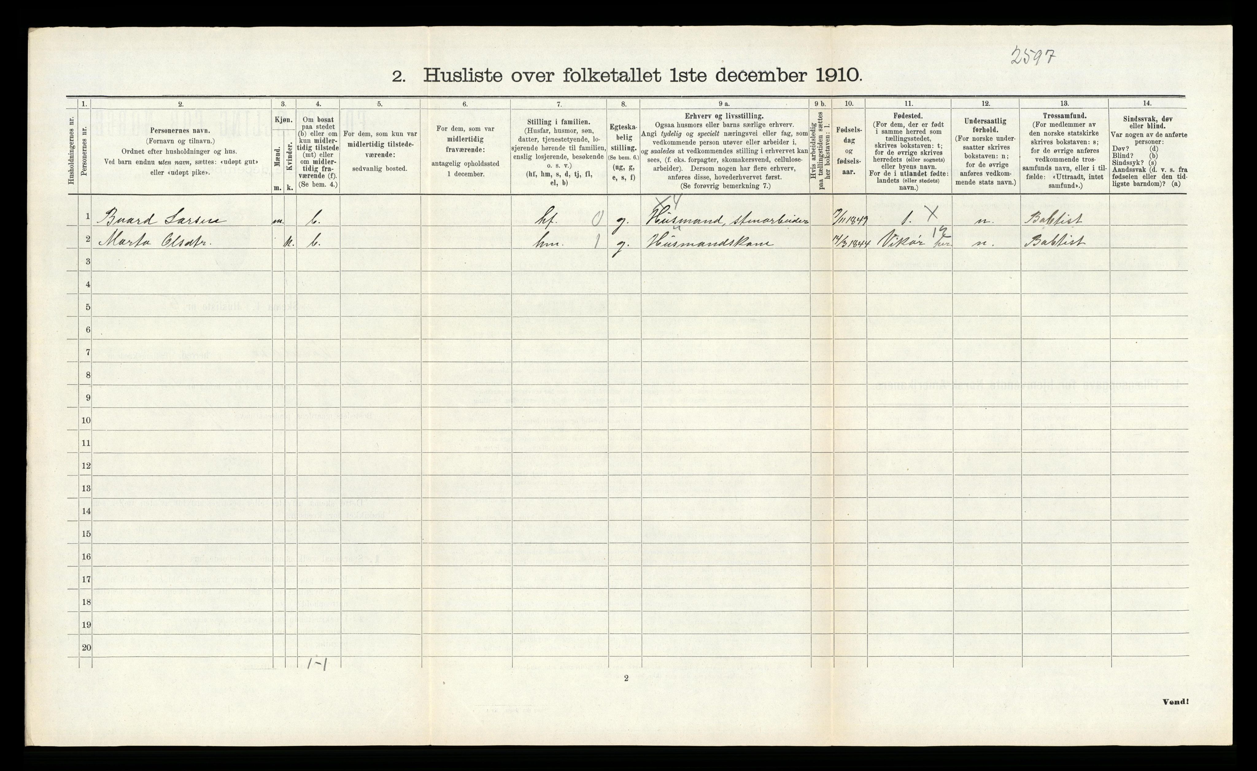 RA, 1910 census for Varaldsøy, 1910, p. 170