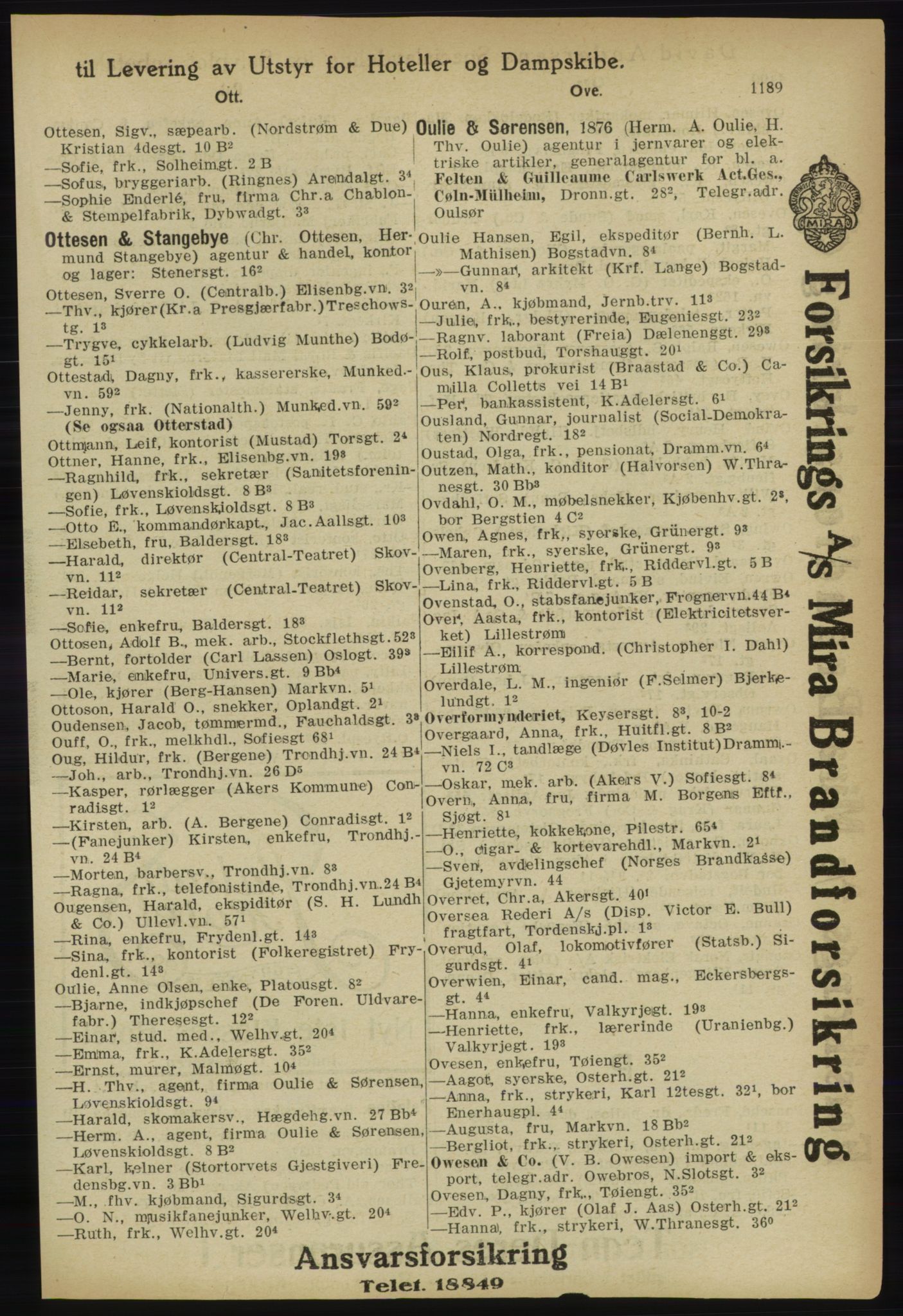 Kristiania/Oslo adressebok, PUBL/-, 1918, p. 1214