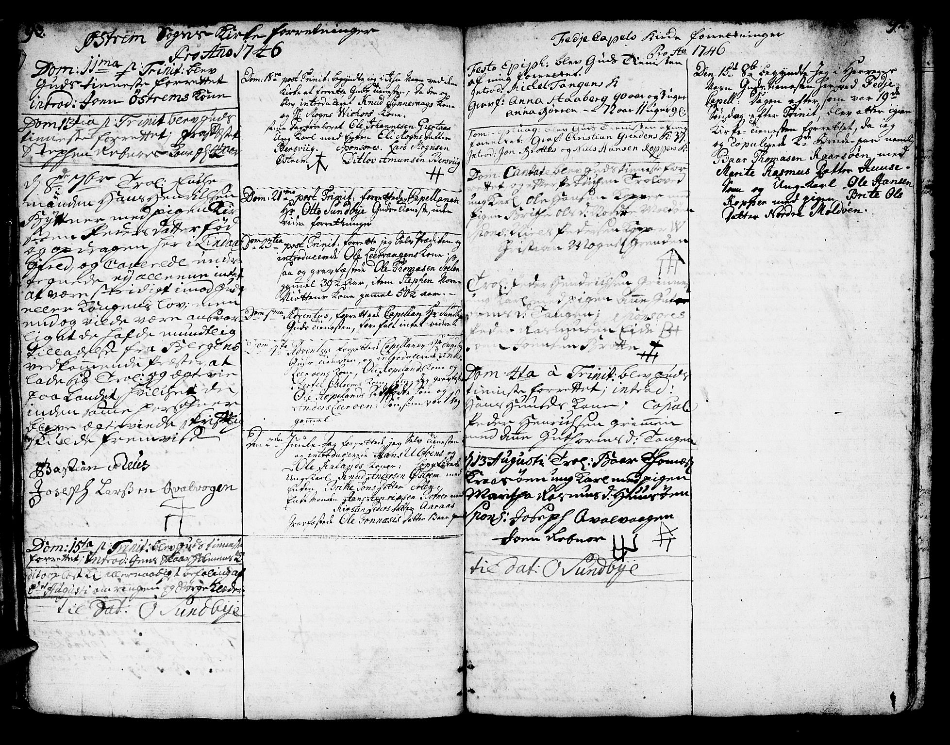 Lindås Sokneprestembete, SAB/A-76701/H/Haa: Parish register (official) no. A 2, 1740-1748, p. 93-94
