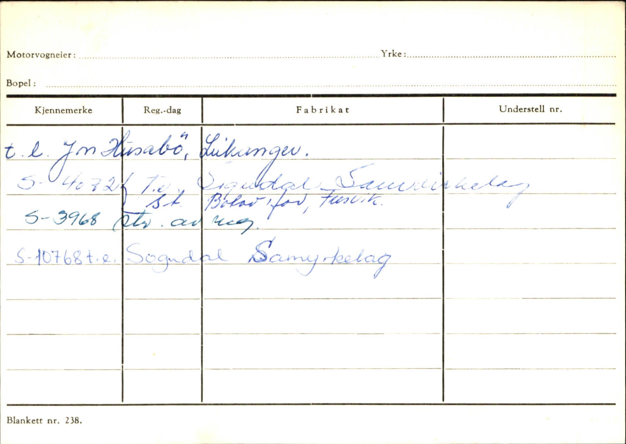 Statens vegvesen, Sogn og Fjordane vegkontor, AV/SAB-A-5301/4/F/L0126: Eigarregister Fjaler M-Å. Leikanger A-Å, 1945-1975, p. 2147