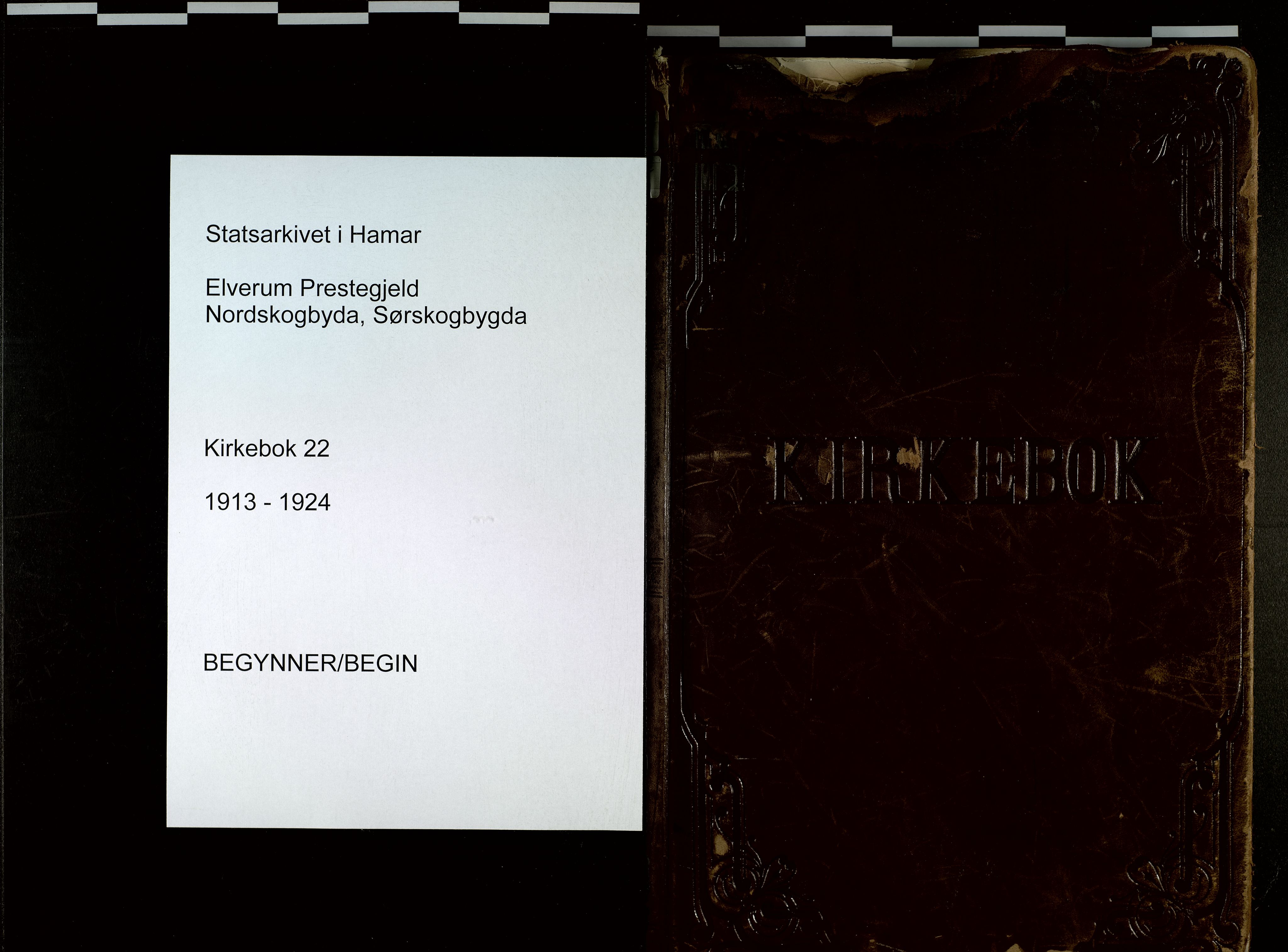 Elverum prestekontor, AV/SAH-PREST-044/H/Ha/Haa/L0022: Parish register (official) no. 22, 1913-1924