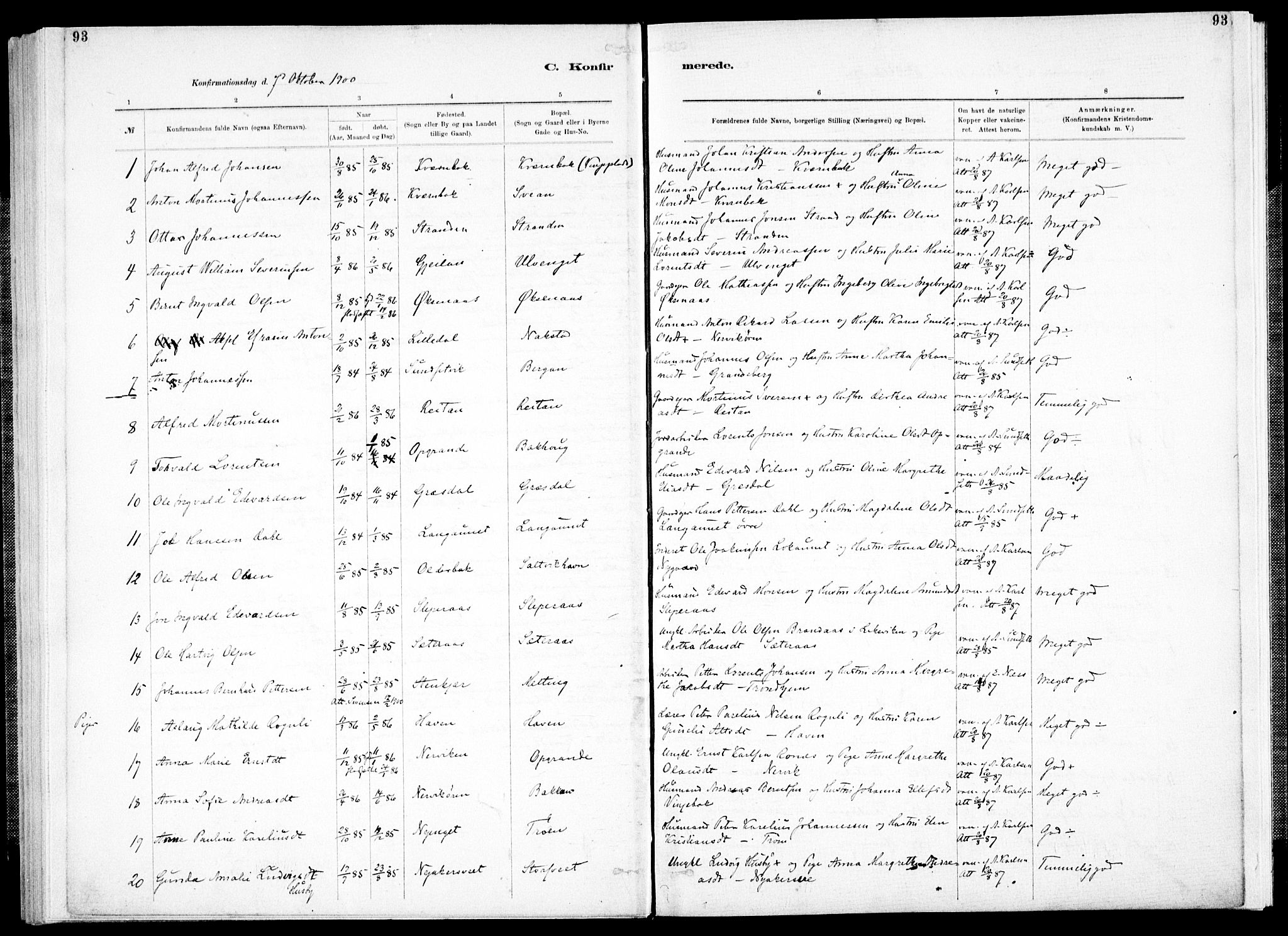 Ministerialprotokoller, klokkerbøker og fødselsregistre - Nord-Trøndelag, SAT/A-1458/733/L0325: Parish register (official) no. 733A04, 1884-1908, p. 93