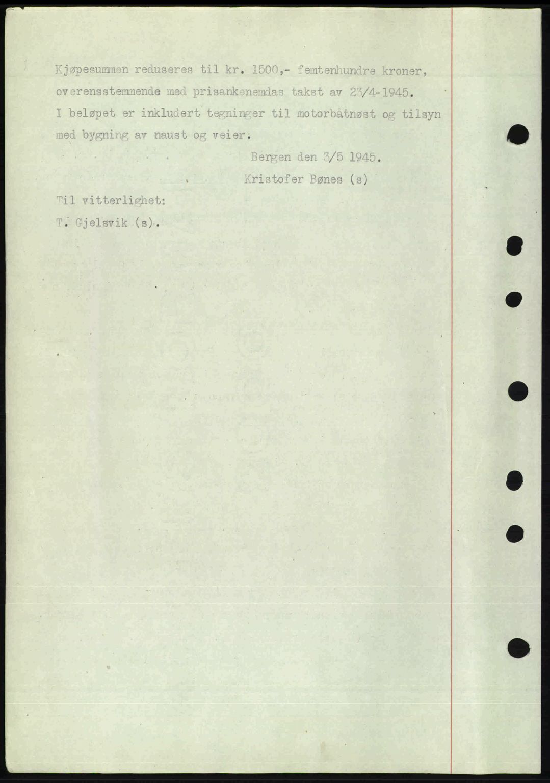 Midhordland sorenskriveri, SAB/A-3001/1/G/Gb/Gbj/L0022: Mortgage book no. A41-43, 1946-1946, Diary no: : 1029/1946