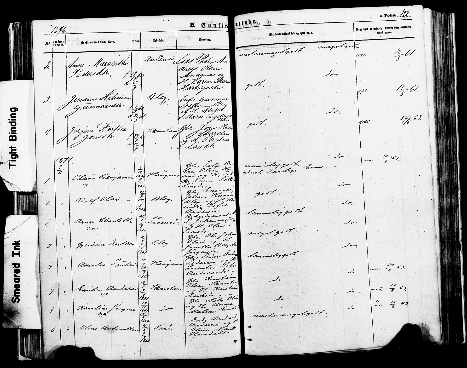 Ministerialprotokoller, klokkerbøker og fødselsregistre - Nordland, AV/SAT-A-1459/897/L1398: Parish register (official) no. 897A05 /2, 1867-1880, p. 122