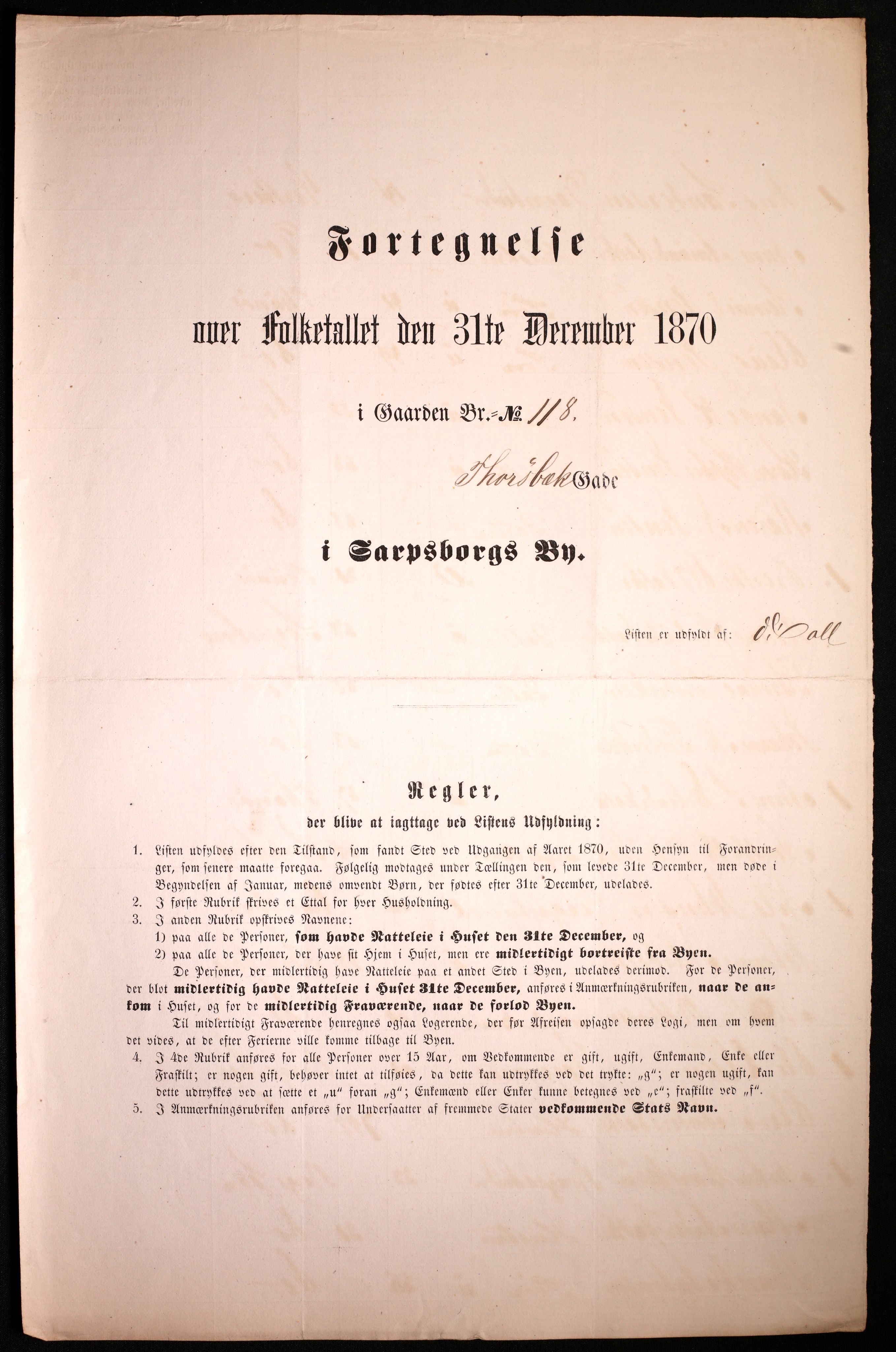 RA, 1870 census for 0102 Sarpsborg, 1870, p. 517