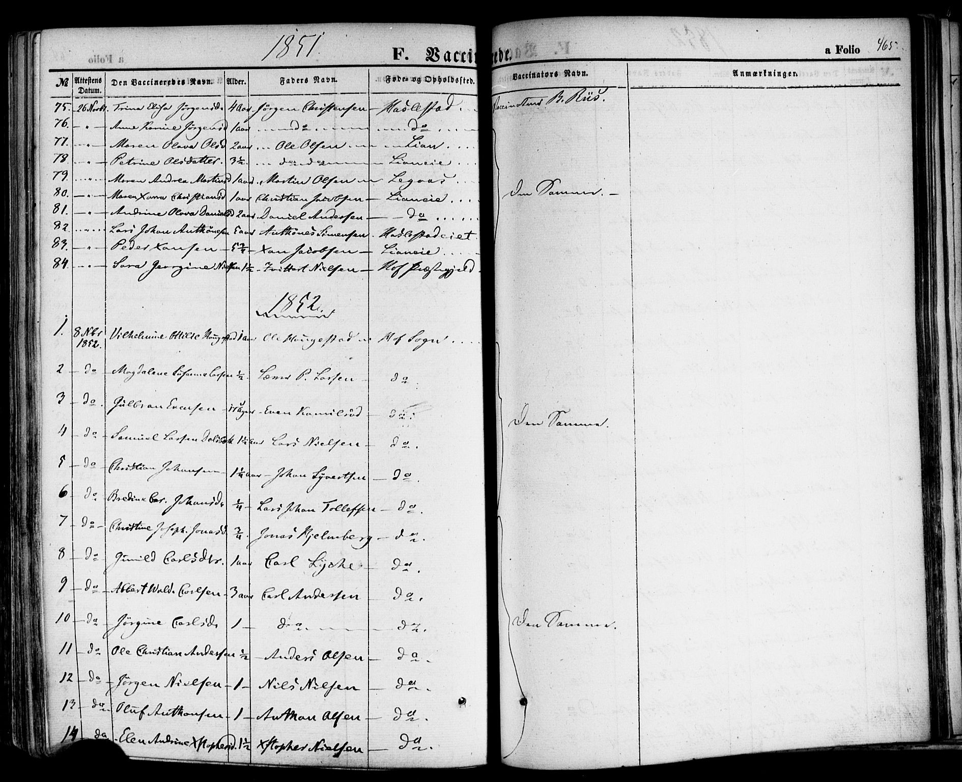 Hof kirkebøker, SAKO/A-64/F/Fa/L0006: Parish register (official) no. I 6, 1851-1877, p. 465