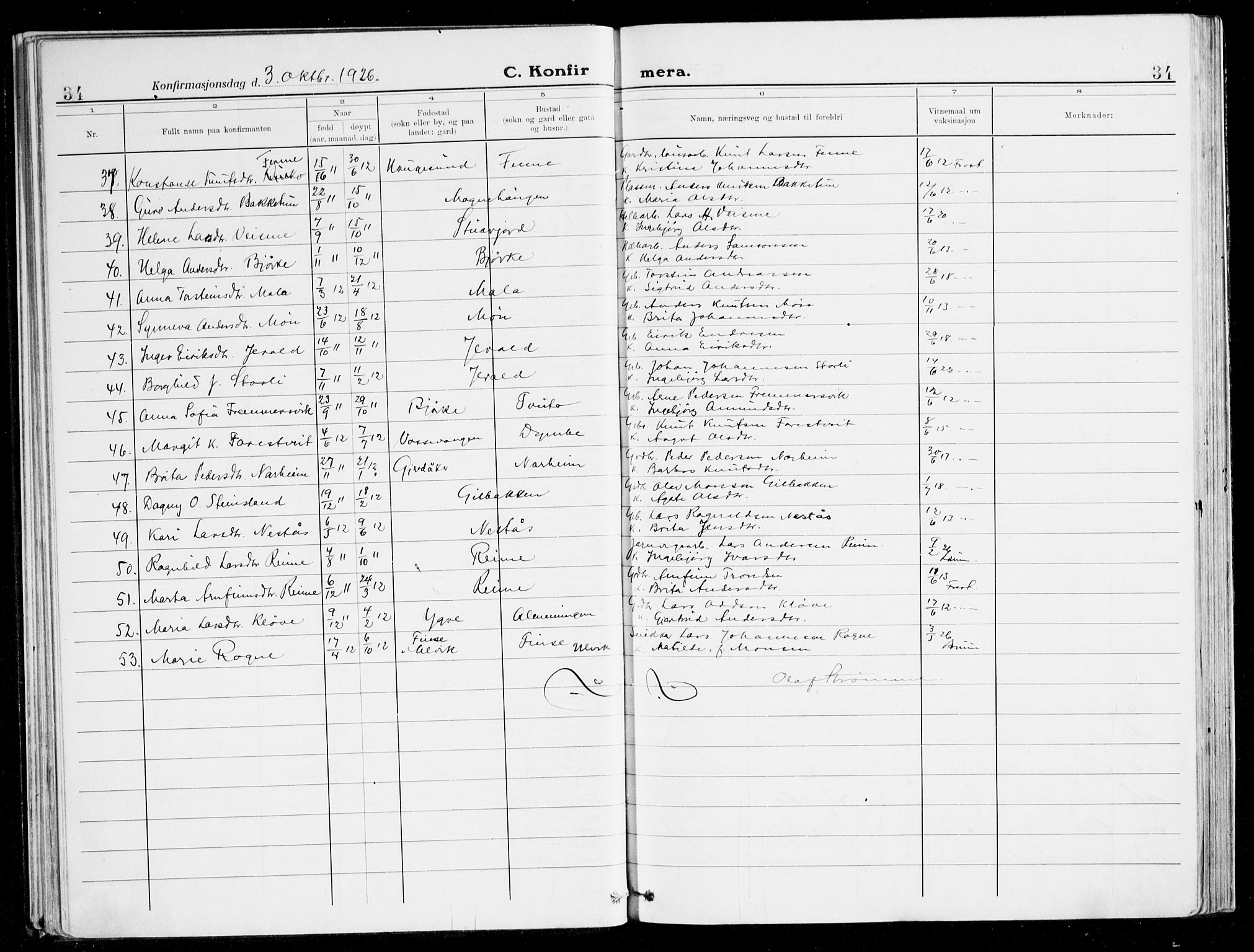 Voss sokneprestembete, SAB/A-79001/H/Haa: Parish register (official) no. B 3, 1922-1942, p. 34
