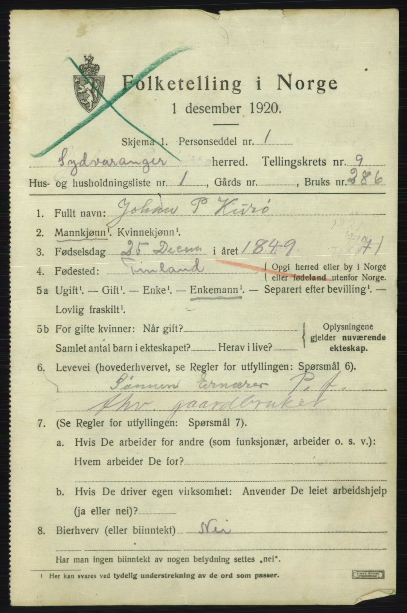 SATØ, 1920 census for Sør-Varanger, 1920, p. 5994