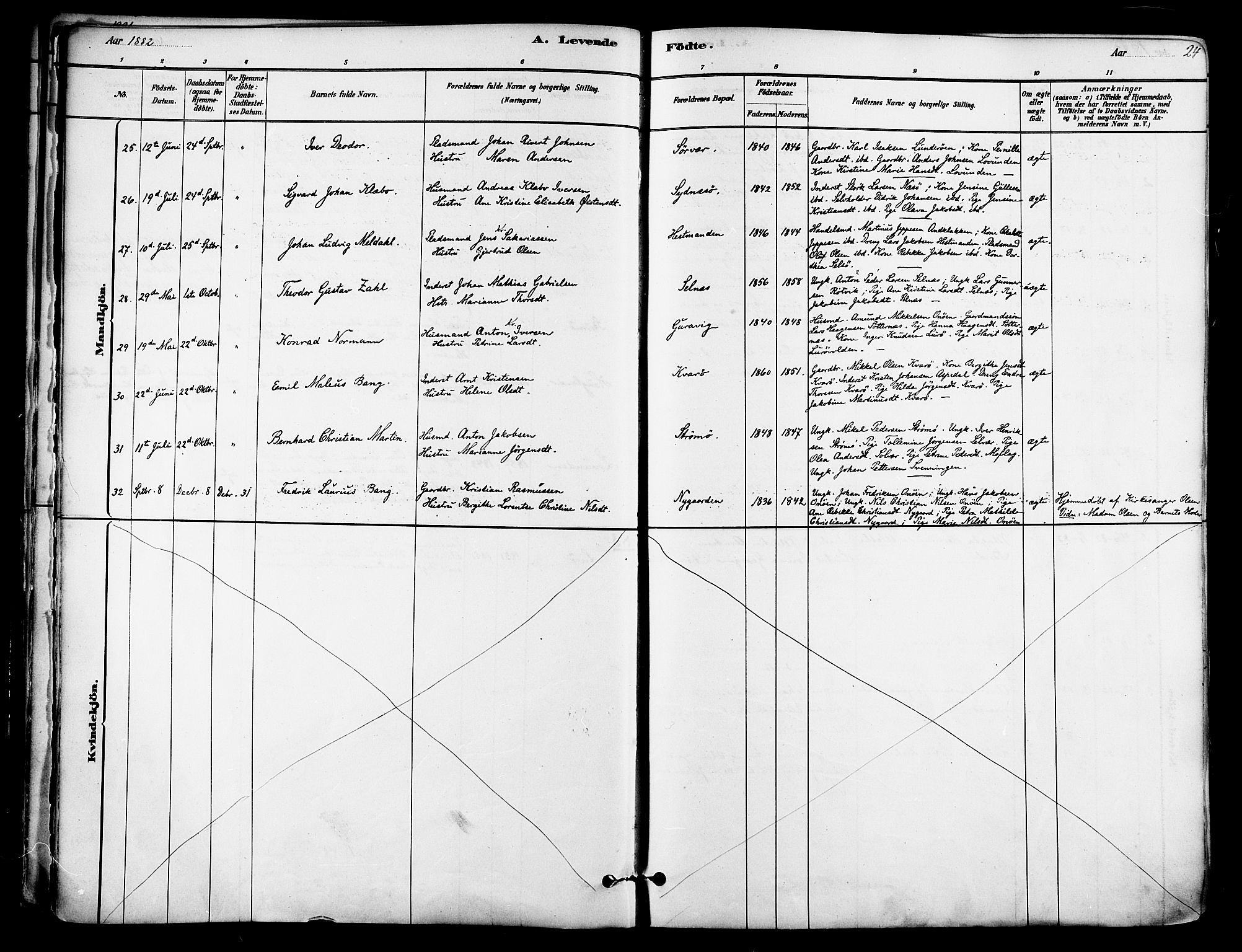 Ministerialprotokoller, klokkerbøker og fødselsregistre - Nordland, AV/SAT-A-1459/839/L0568: Parish register (official) no. 839A05, 1880-1902, p. 24