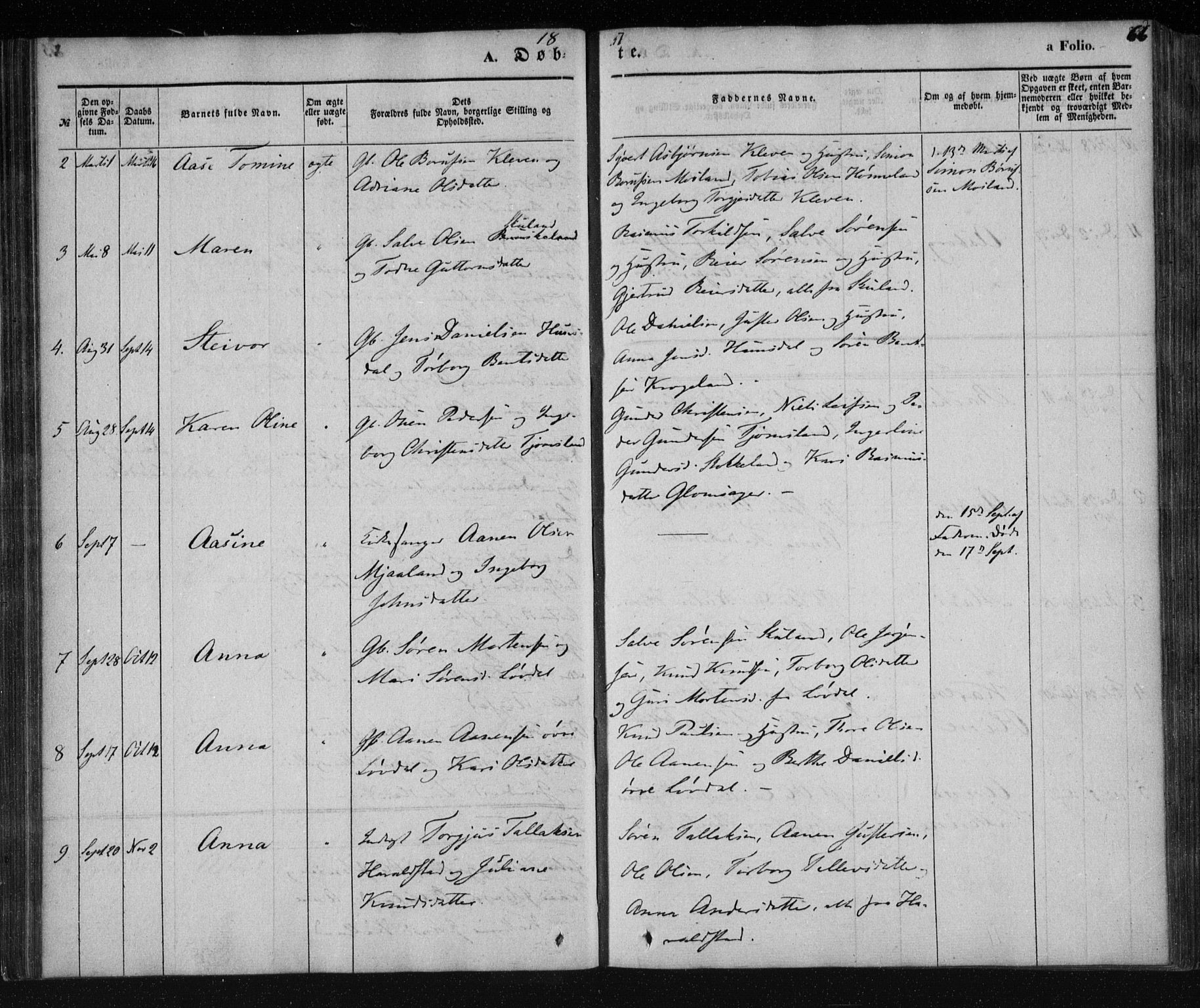 Holum sokneprestkontor, AV/SAK-1111-0022/F/Fa/Fab/L0005: Parish register (official) no. A 5, 1847-1874, p. 66