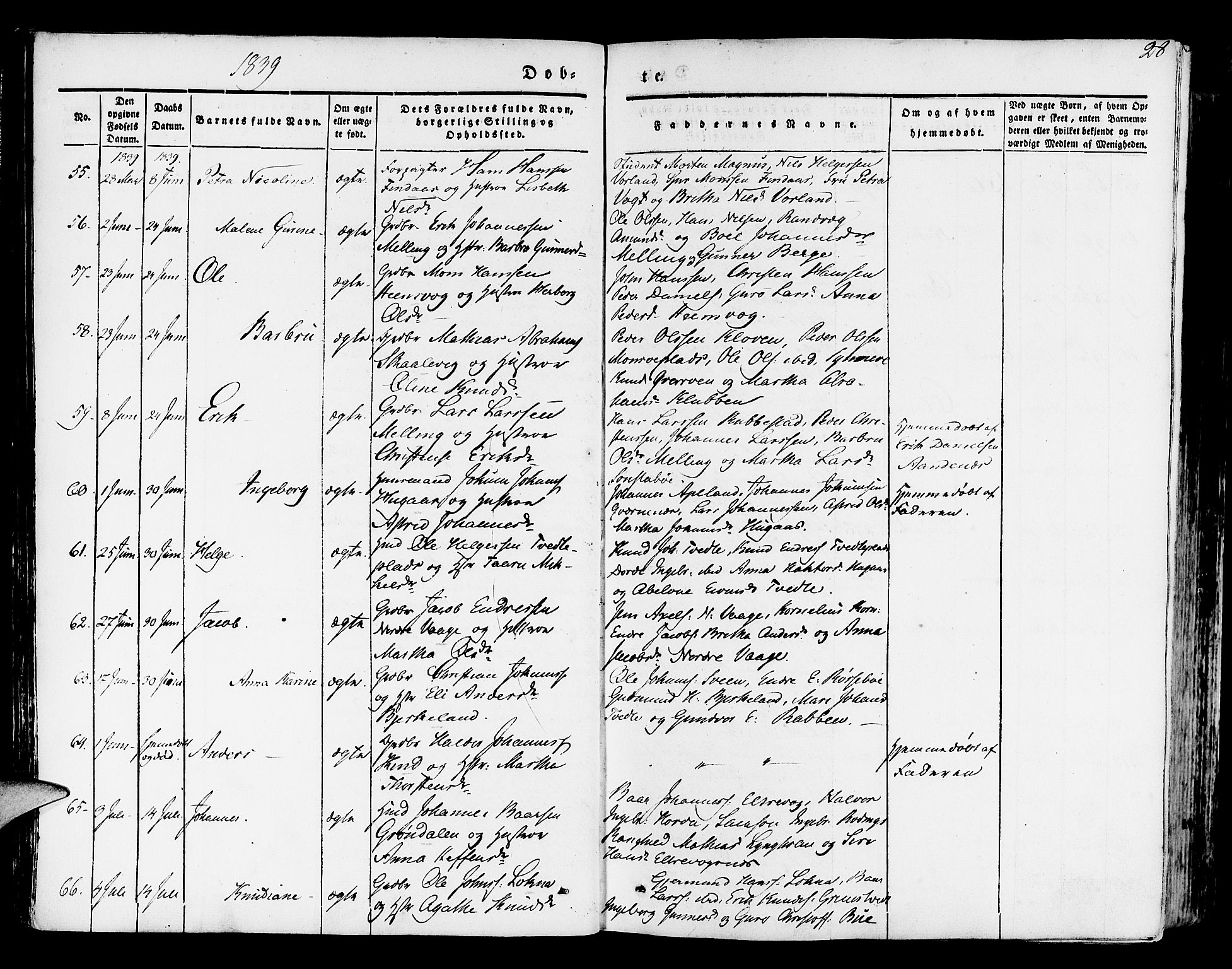 Finnås sokneprestembete, AV/SAB-A-99925/H/Ha/Haa/Haaa/L0006: Parish register (official) no. A 6, 1836-1850, p. 28