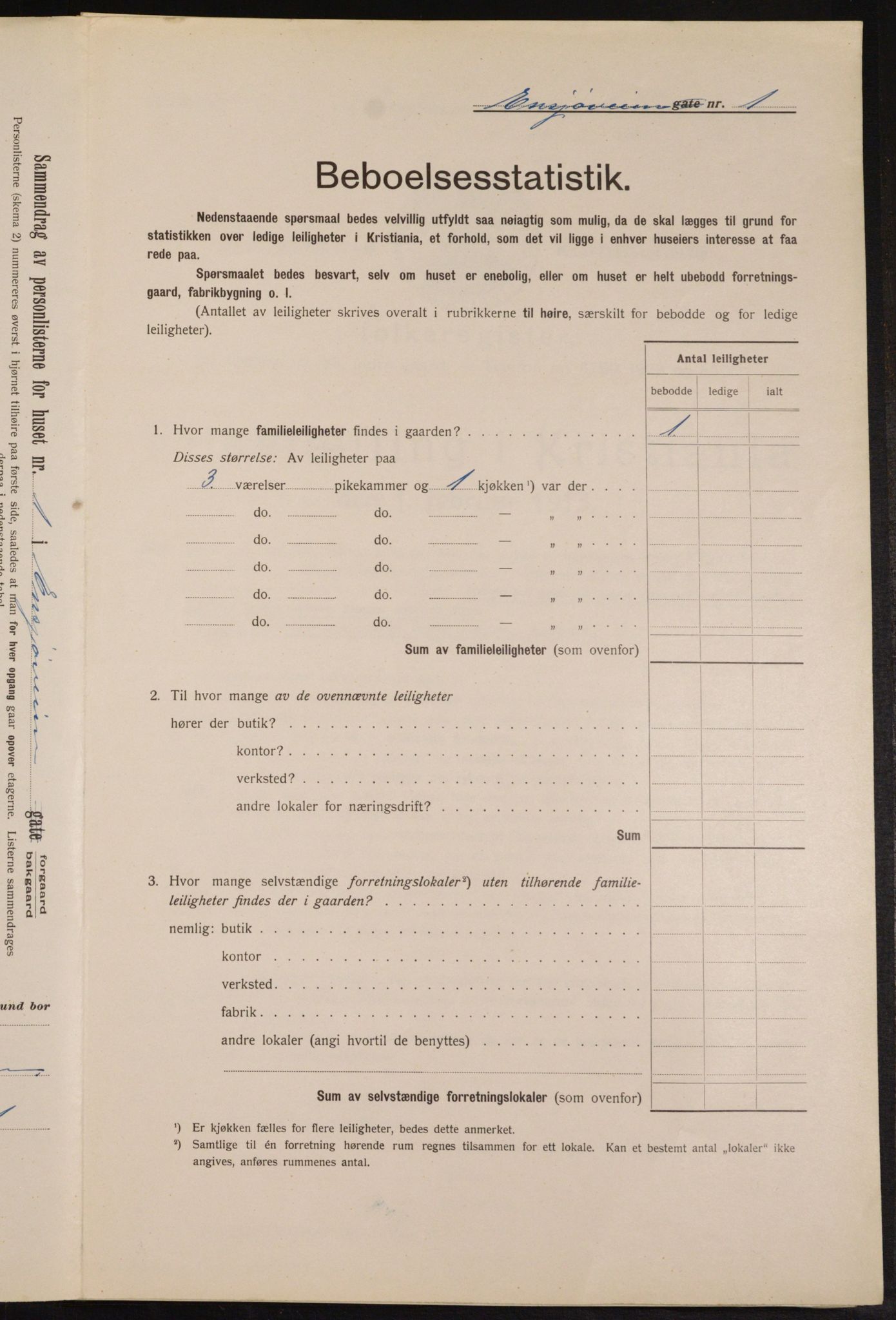 OBA, Municipal Census 1913 for Kristiania, 1913, p. 22036