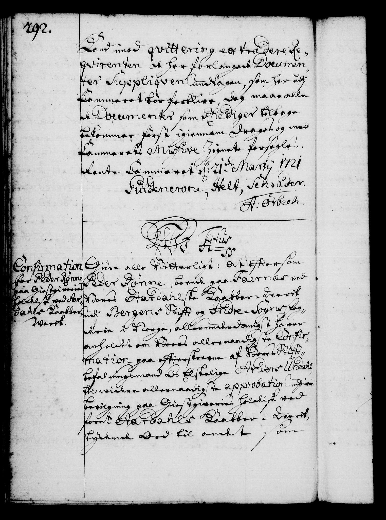 Rentekammeret, Kammerkanselliet, RA/EA-3111/G/Gg/Gga/L0001: Norsk ekspedisjonsprotokoll med register (merket RK 53.1), 1720-1723, p. 292